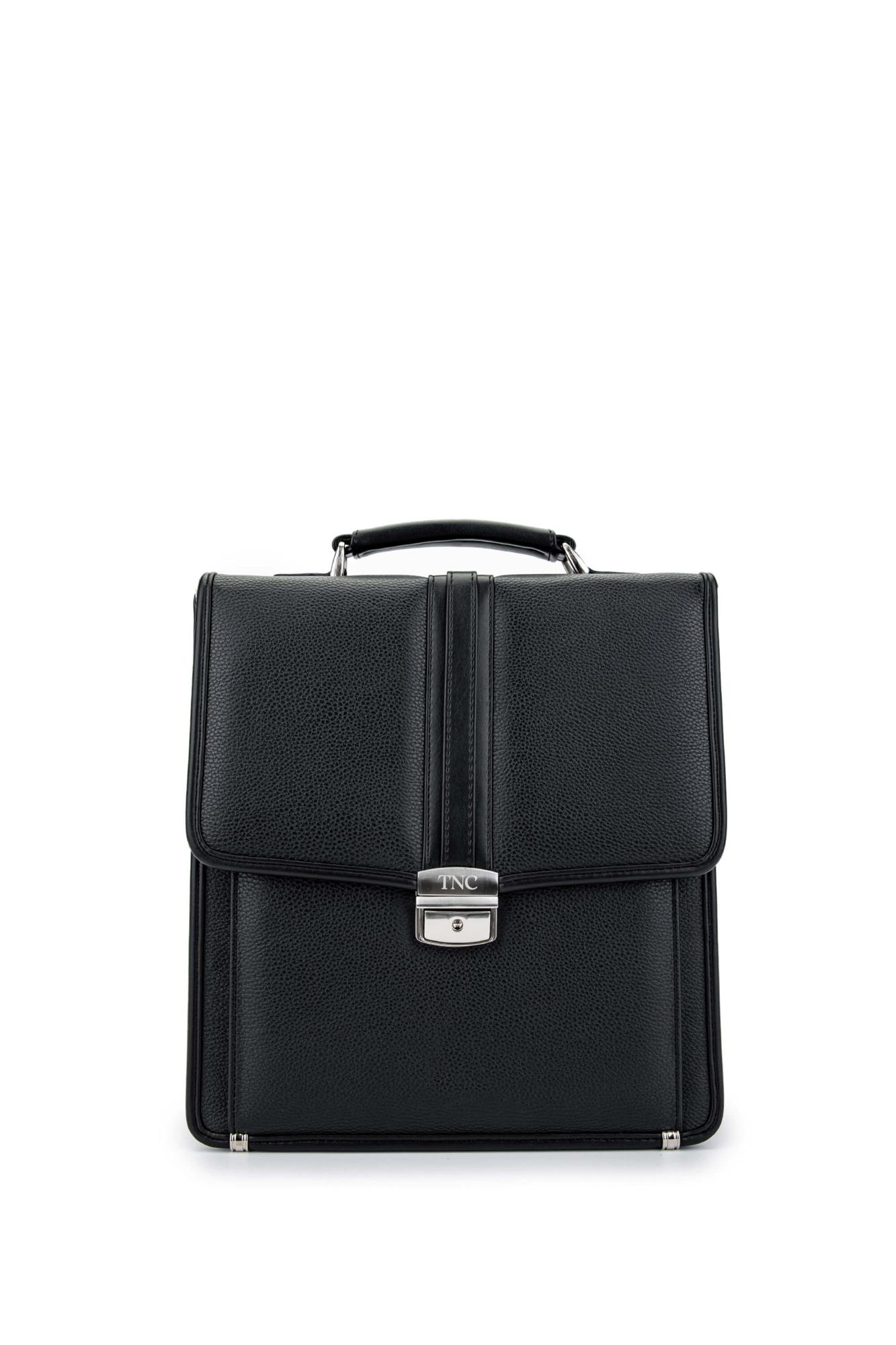 Tamer Tanca Erkek Vegan Siyah Floter Evrak Çantası