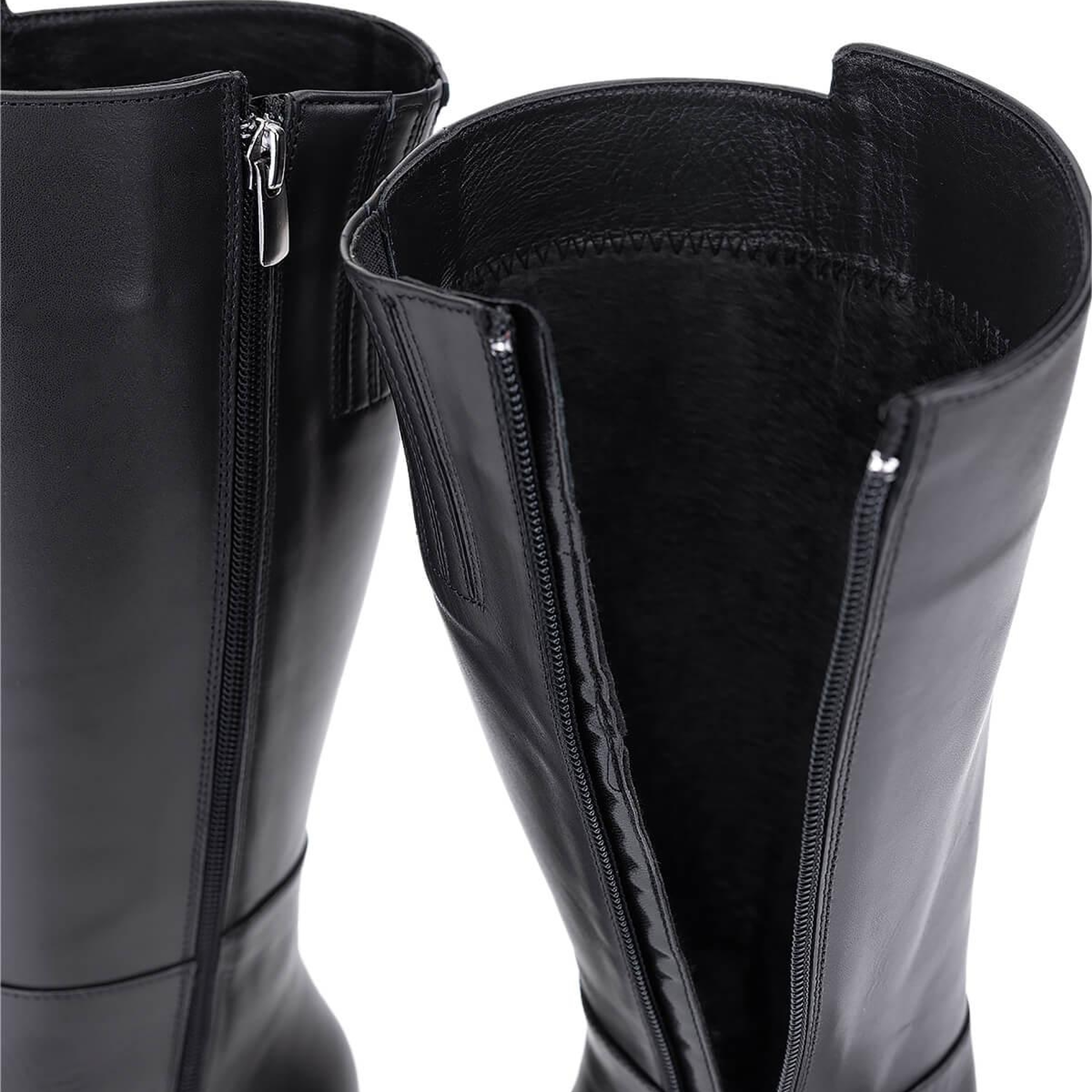 Tamer Tanca Kadın Hakiki Deri Siyah Topuklu Çizme