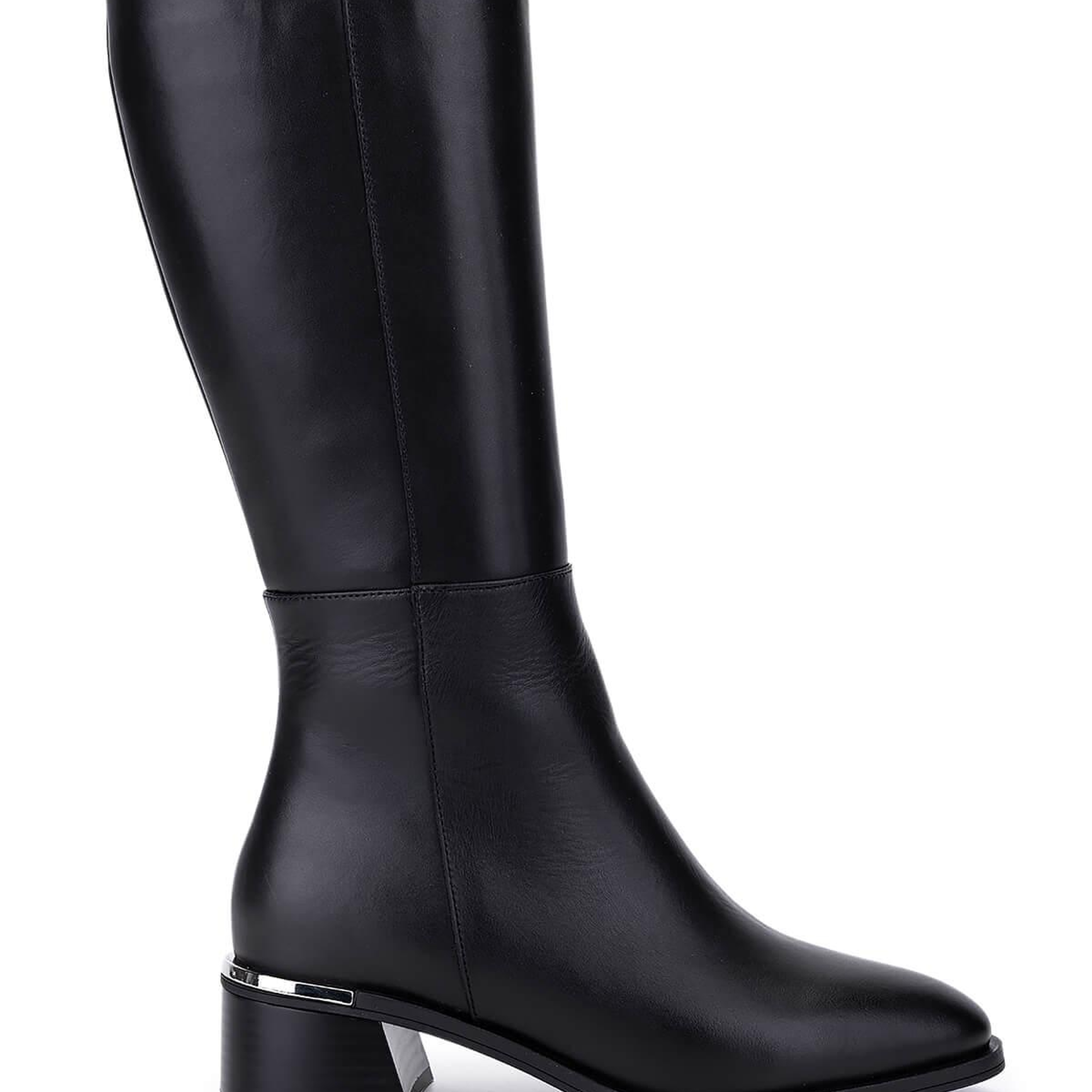 Tamer Tanca Kadın Hakiki Deri Siyah Topuklu Çizme