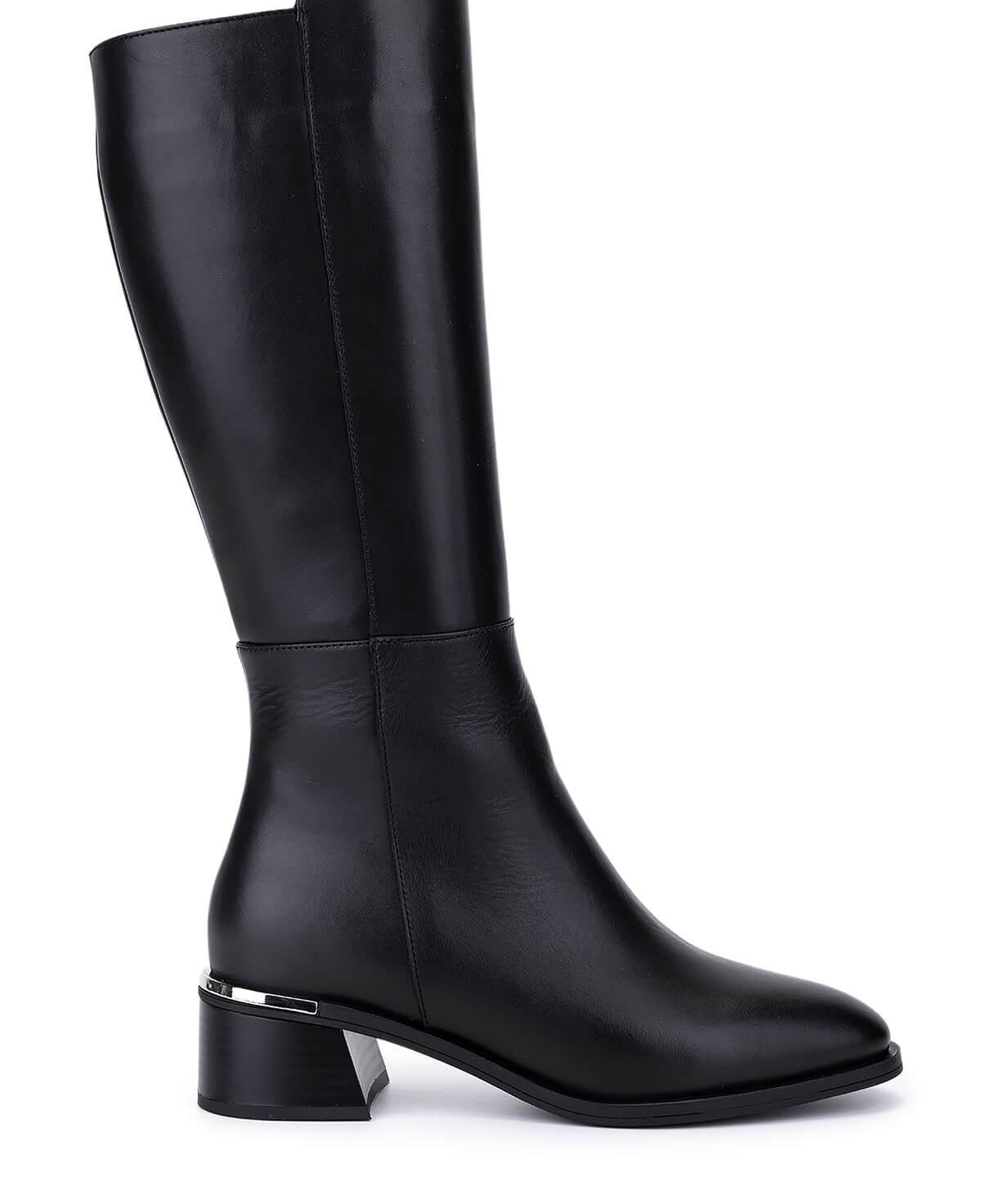 Tamer Tanca Kadın Hakiki Deri Siyah Topuklu Çizme