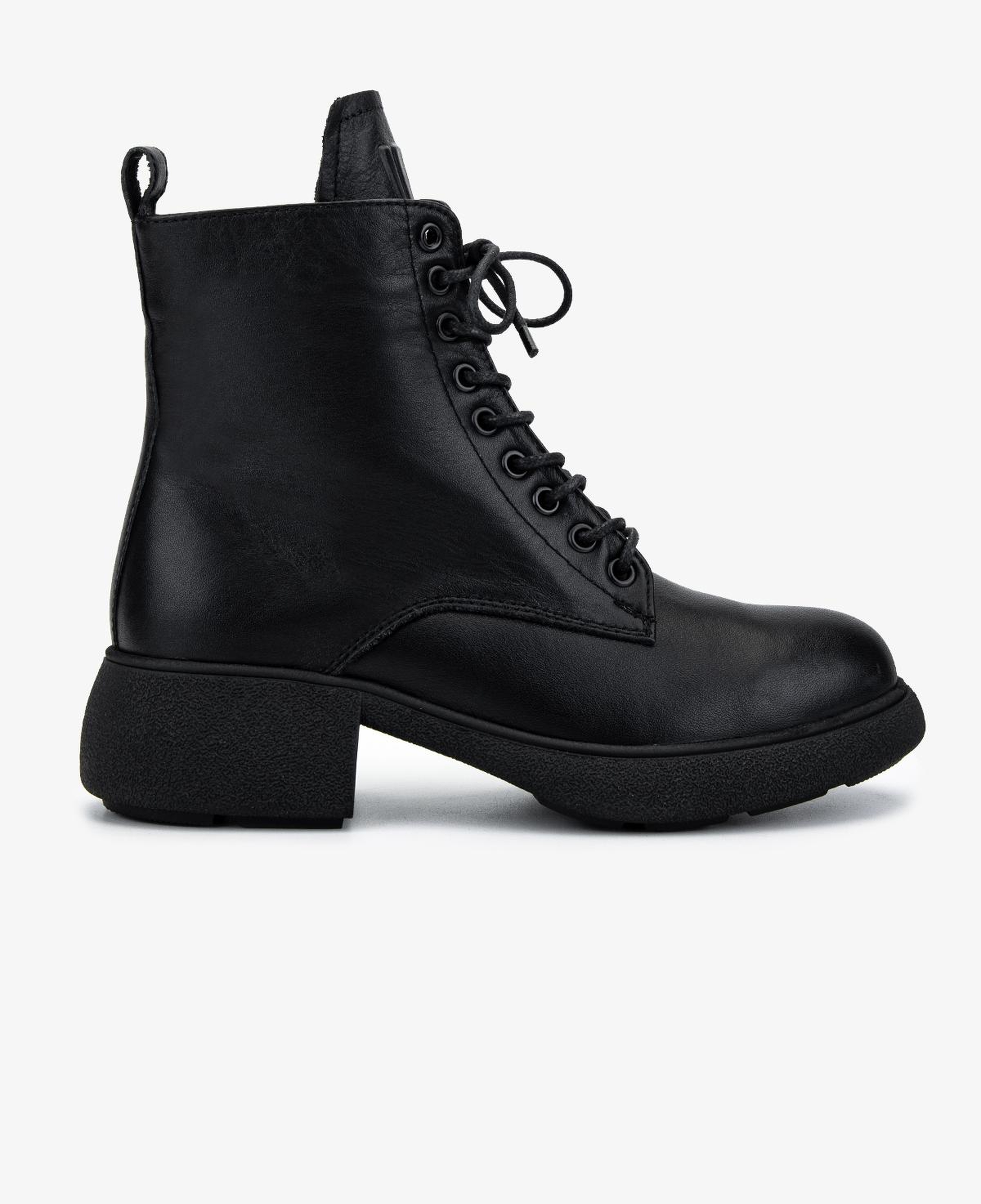 Valmenti Kadın Hakiki Deri Siyah Düz Bot