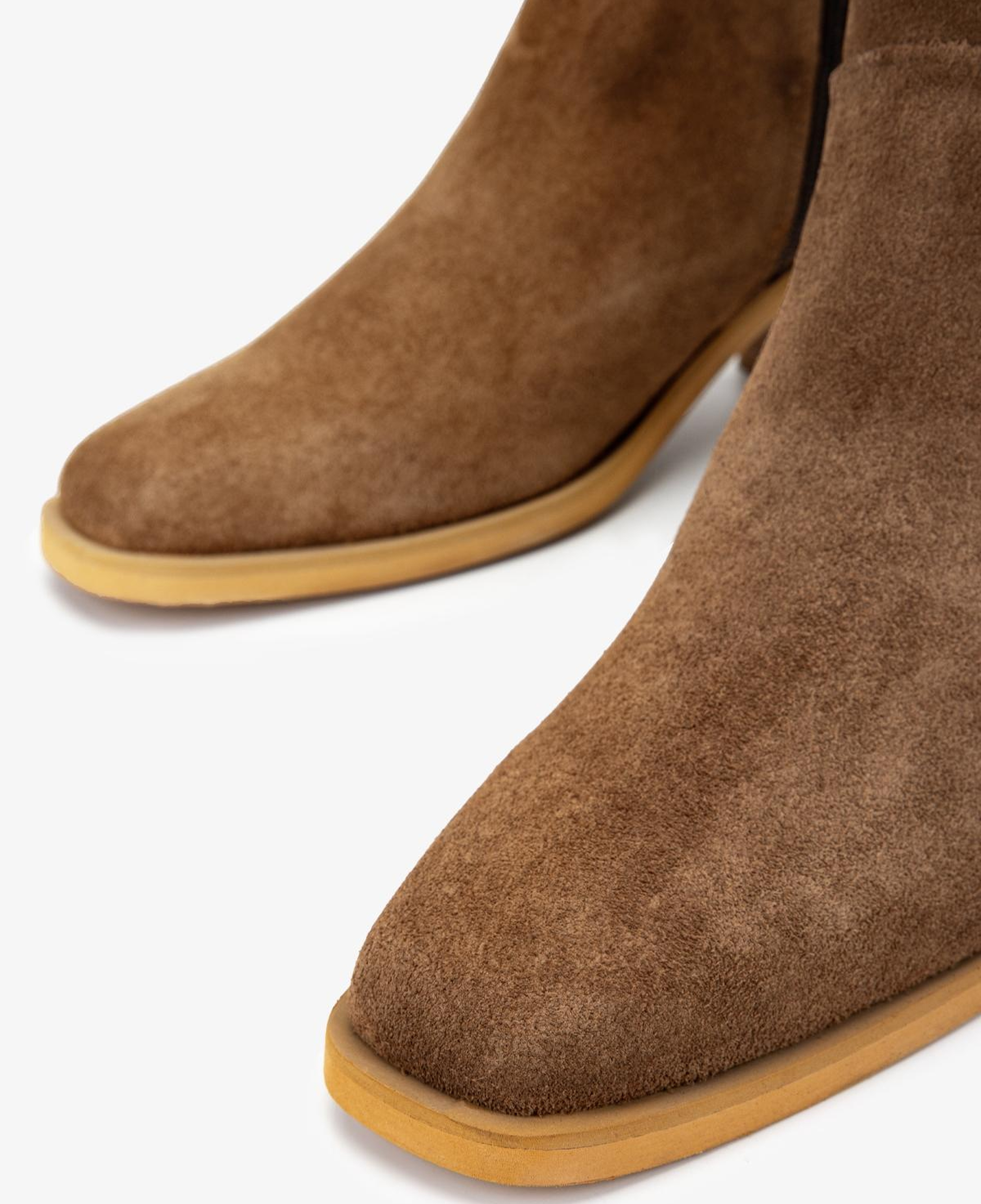 Valmenti Kadın Hakiki Deri Tütün Süet Topuklu Bot