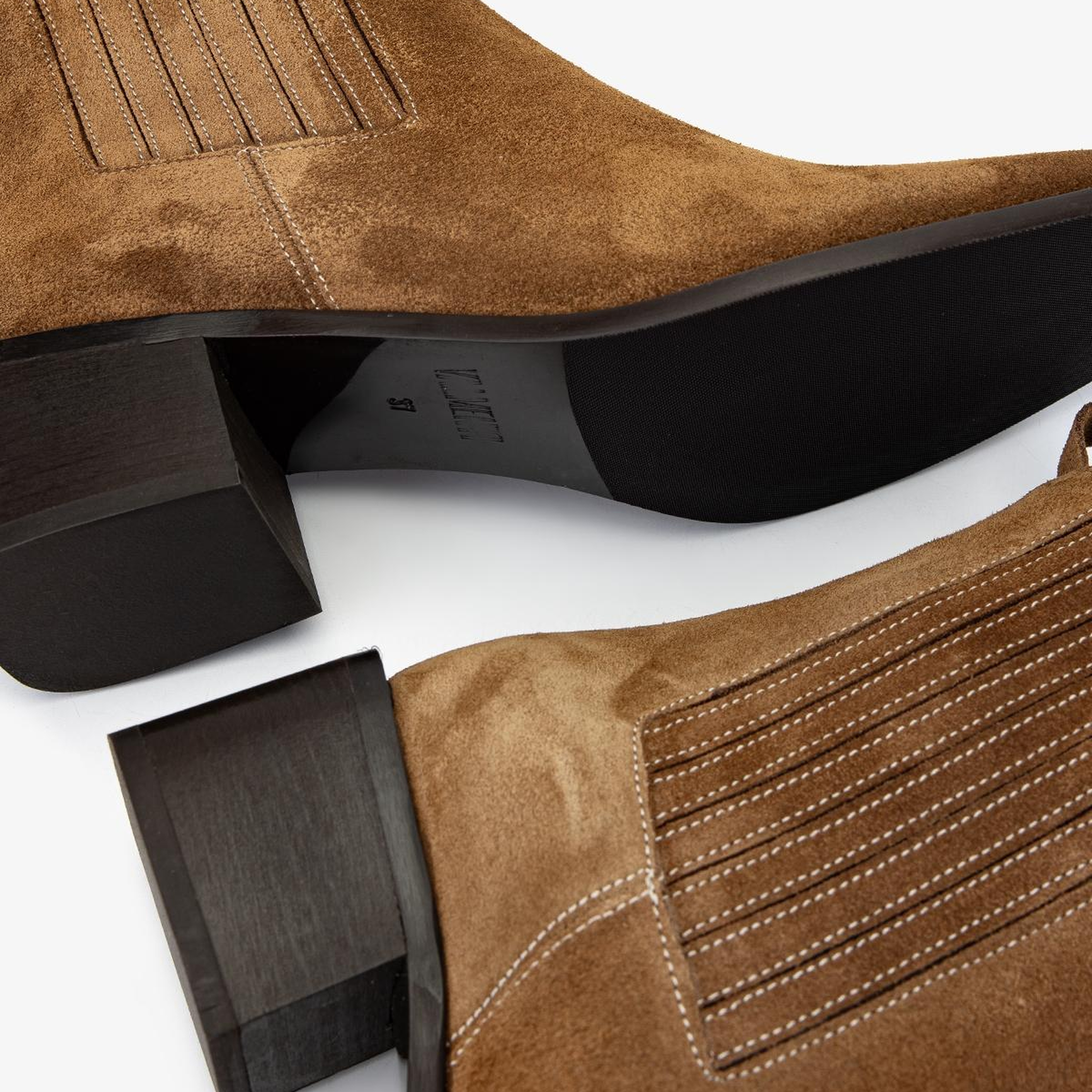 Valmenti Kadın Hakiki Deri Tütün Süet Topuklu Bot