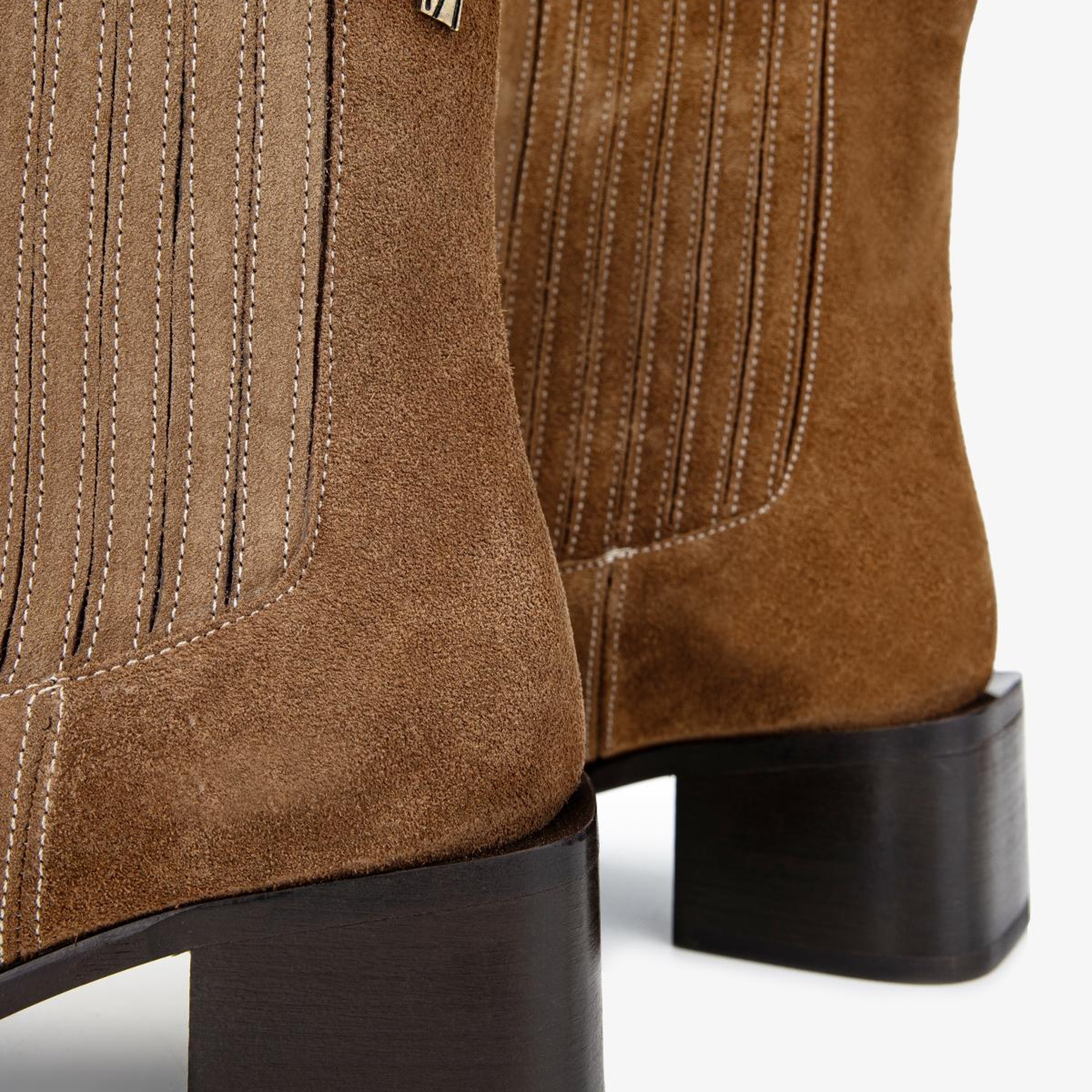 Valmenti Kadın Hakiki Deri Tütün Süet Topuklu Bot