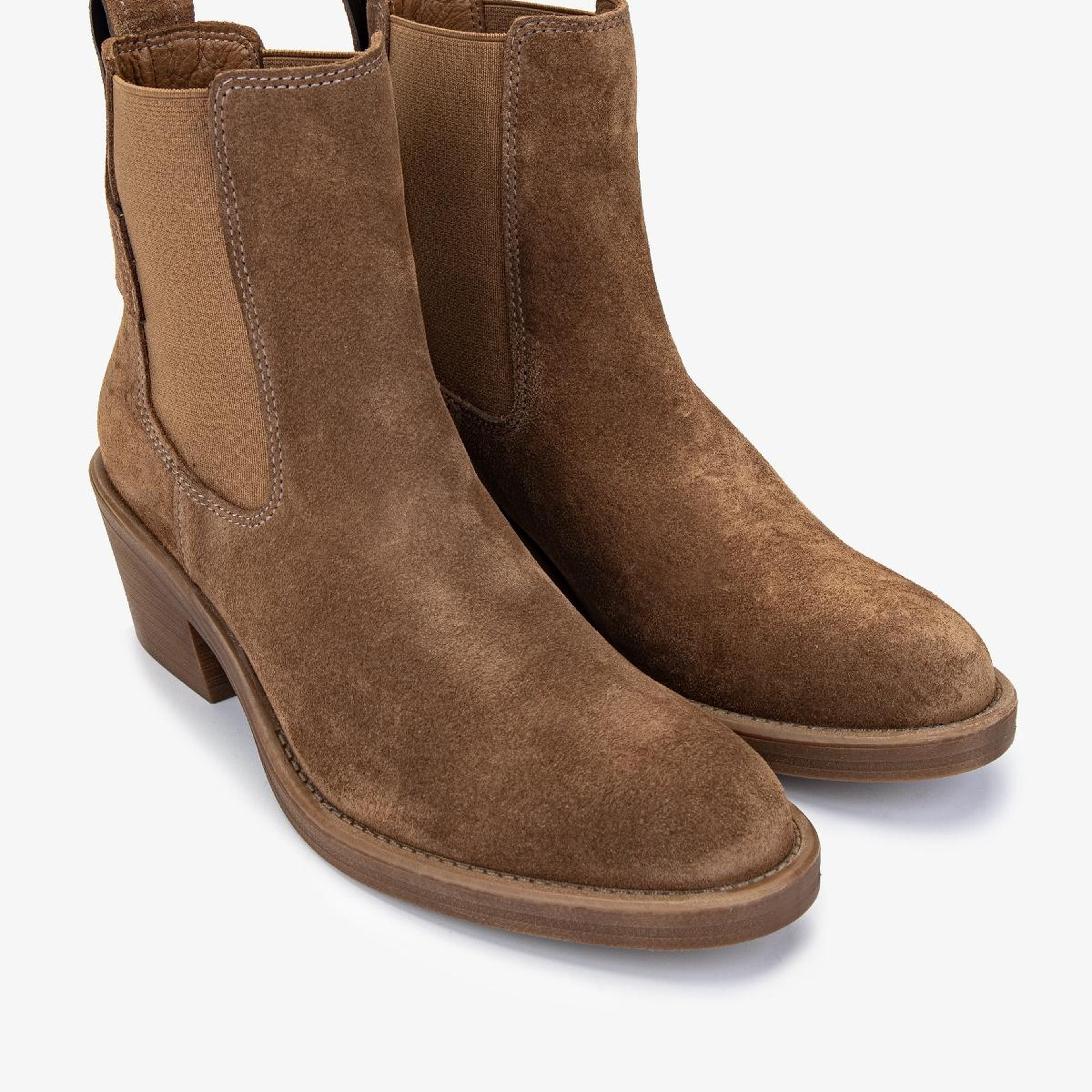 Valmenti Kadın Hakiki Deri Tütün Süet Topuklu Bot