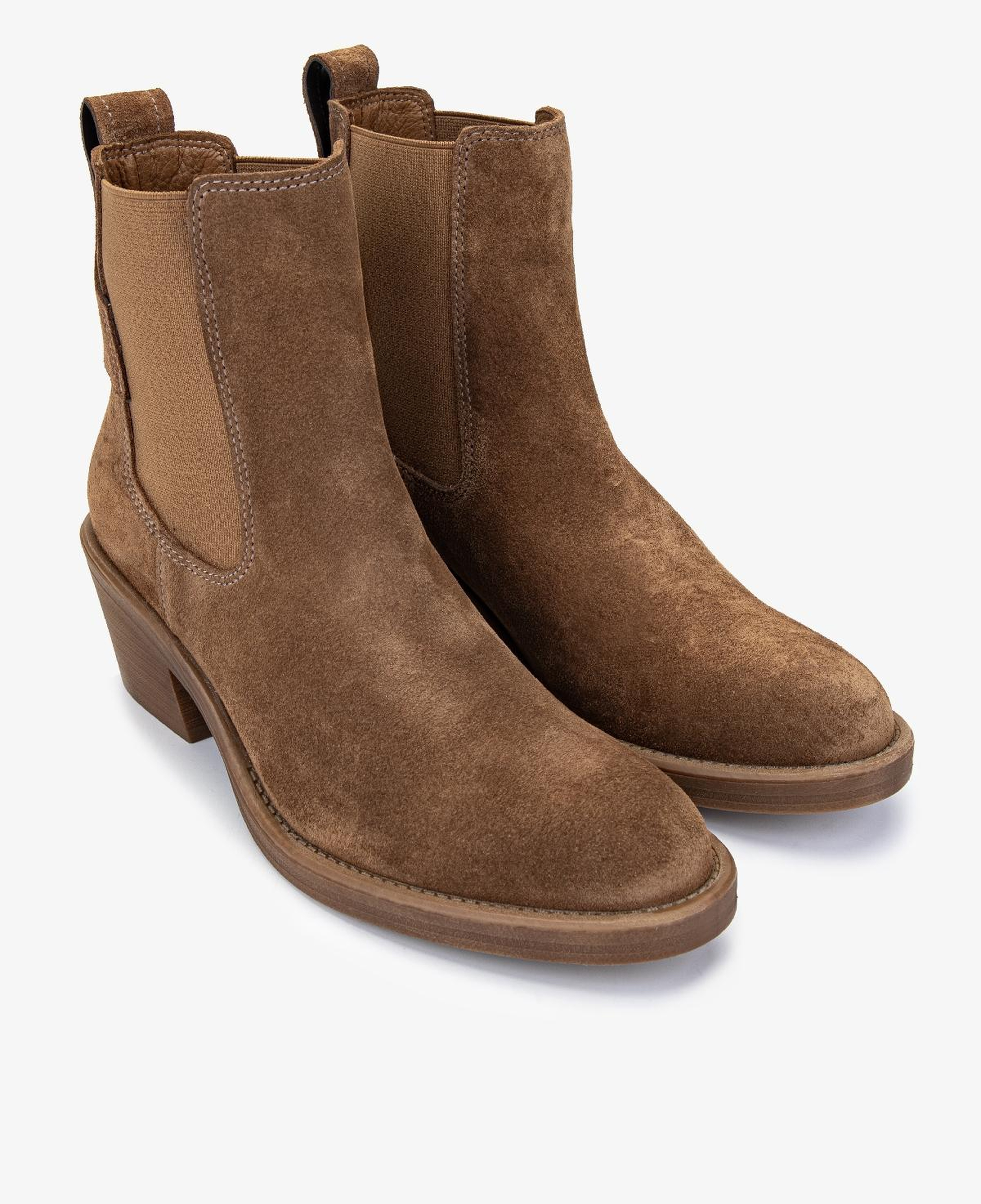 Valmenti Kadın Hakiki Deri Tütün Süet Topuklu Bot