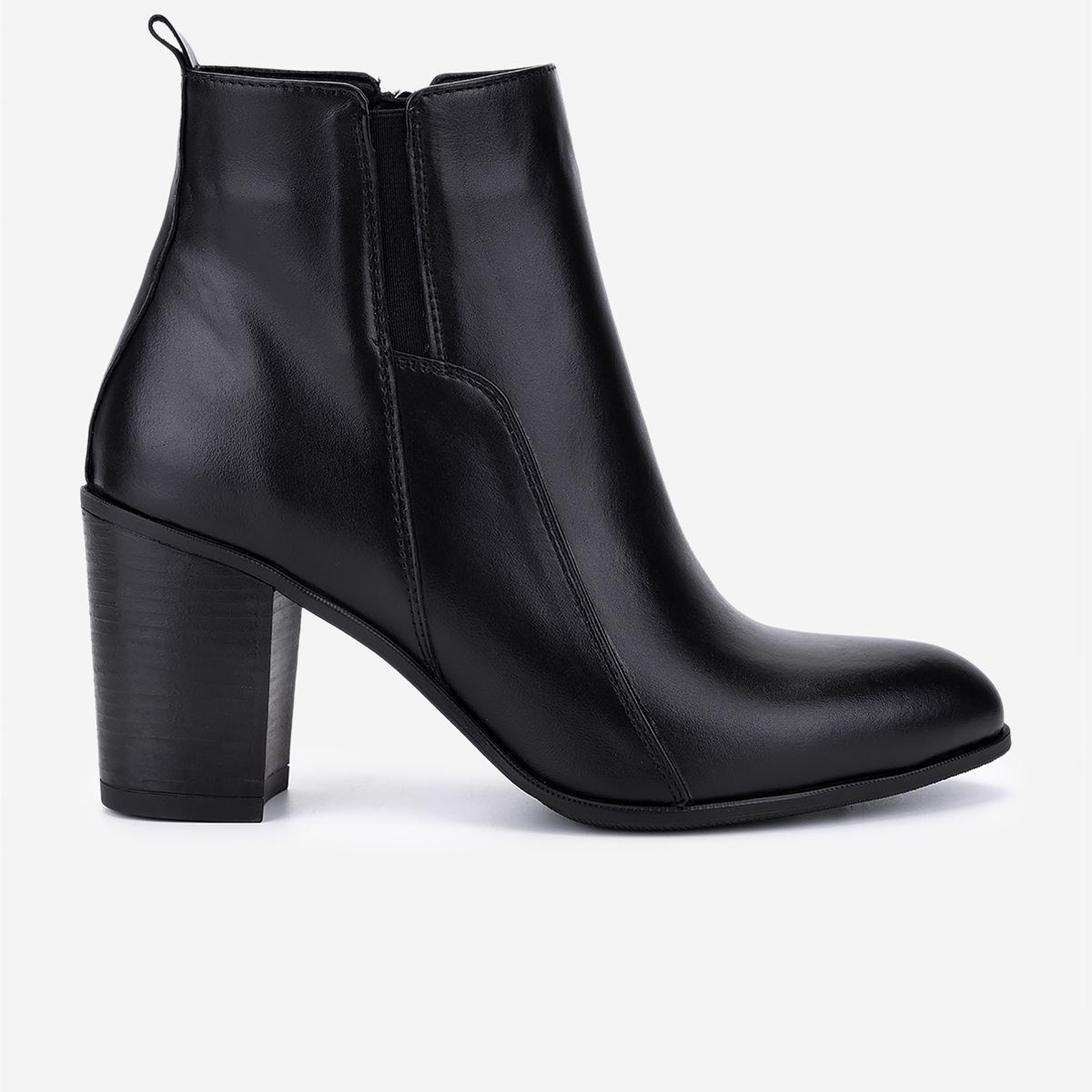 Valmenti Kadın Hakiki Deri Siyah Topuklu Bot