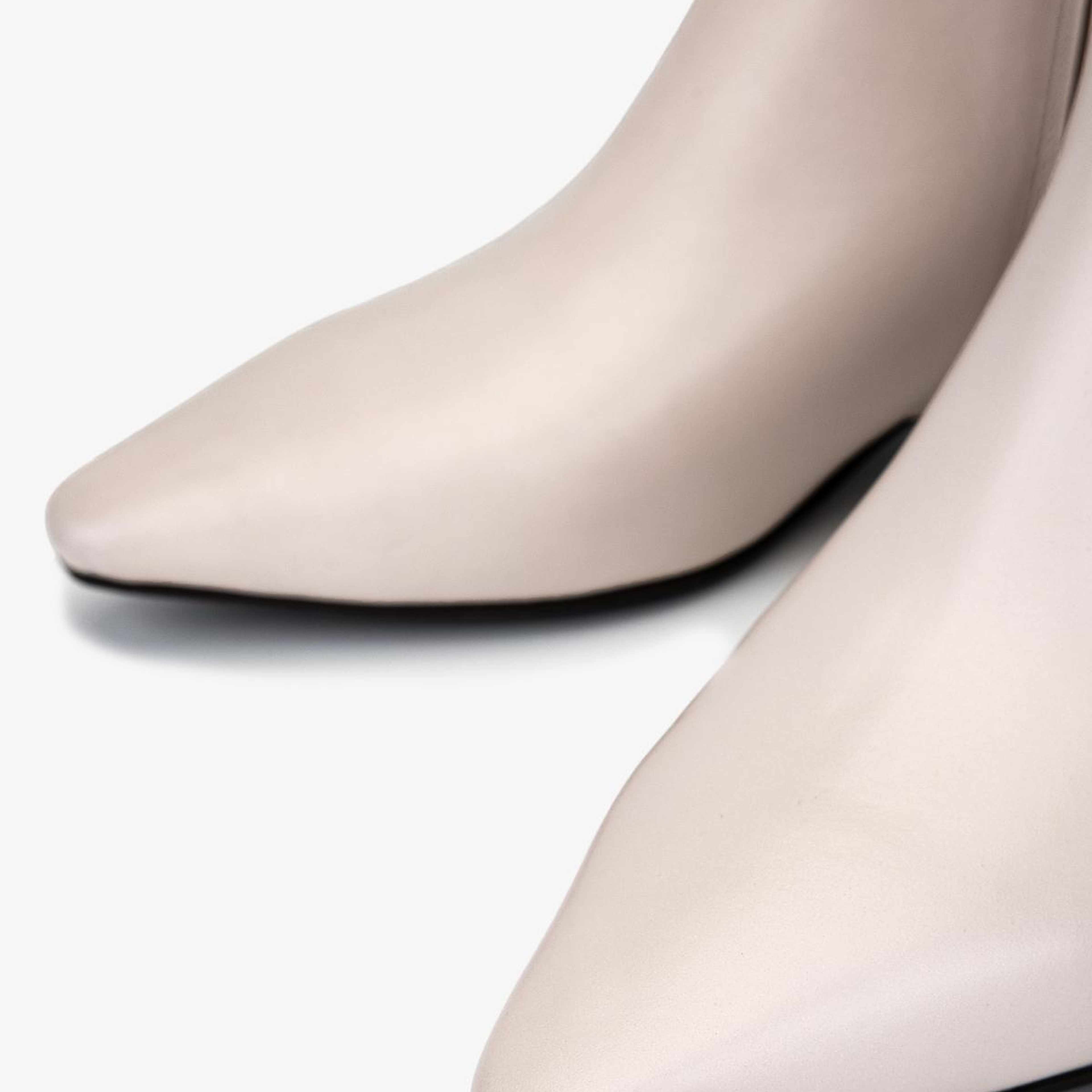 Valmenti Kadın Hakiki Deri Bej Topuklu Bot