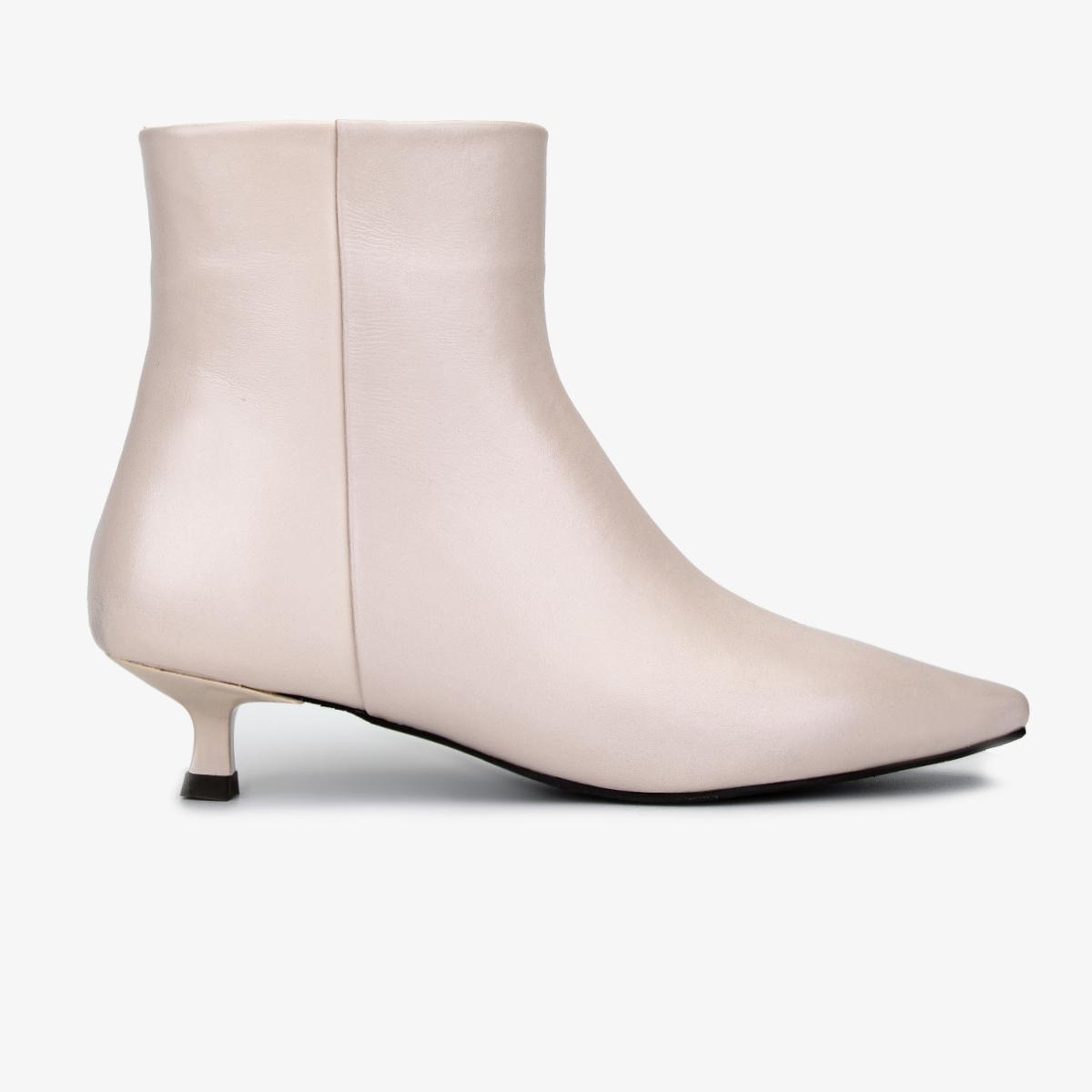 Valmenti Kadın Hakiki Deri Bej Topuklu Bot