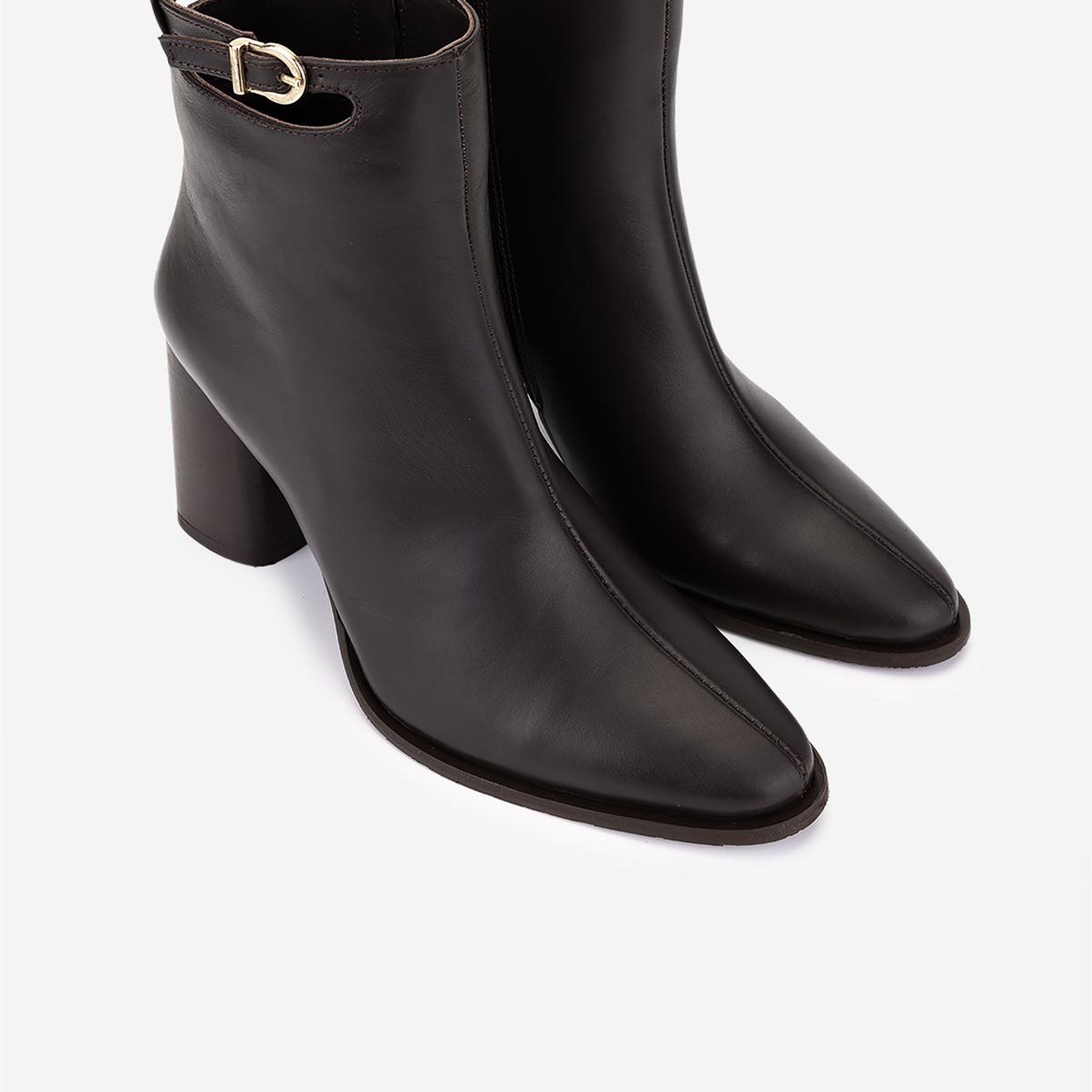 Valmenti Kadın Hakiki Deri Kahverengi Topuklu Bot