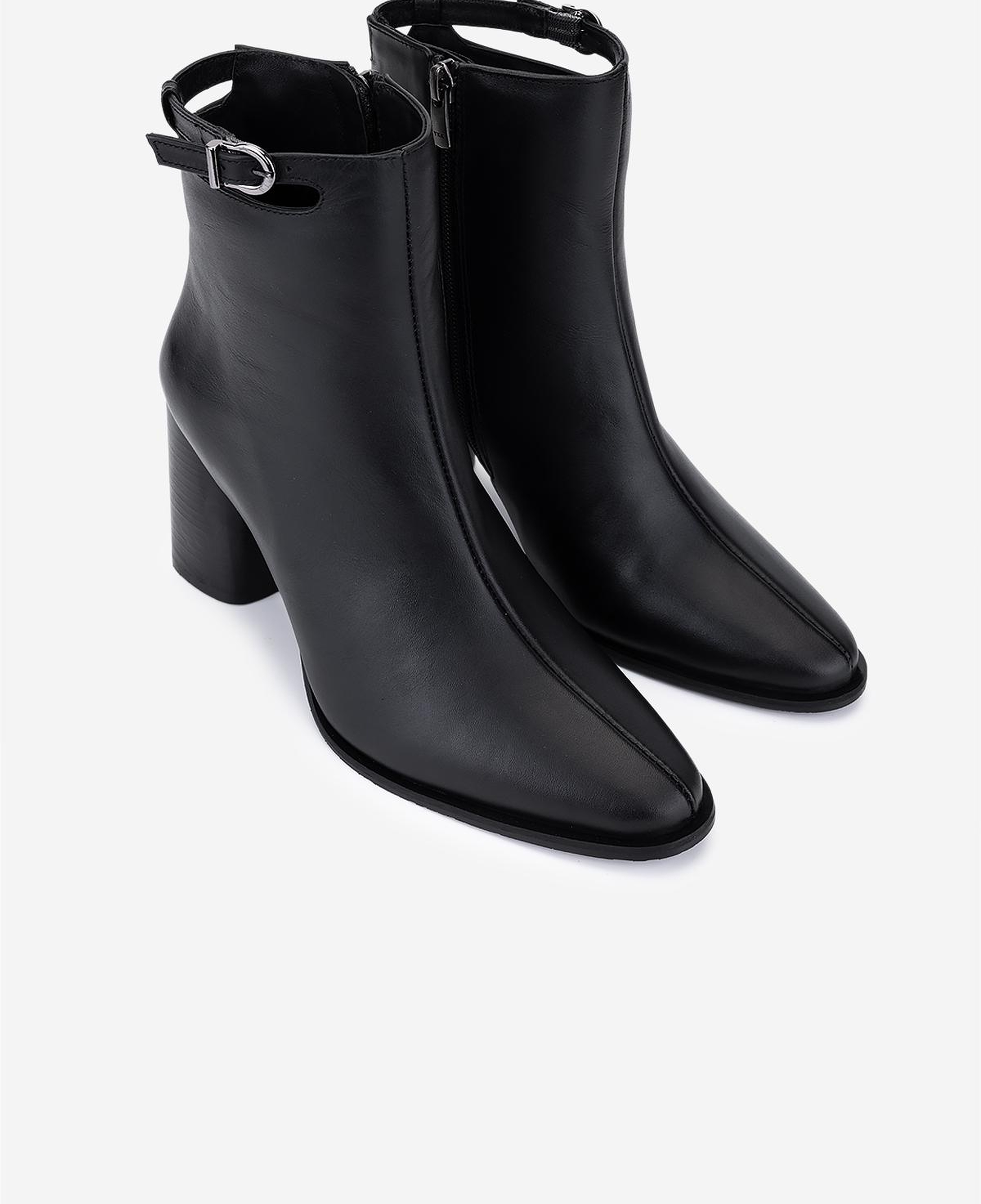 Valmenti Kadın Hakiki Deri Siyah Topuklu Bot