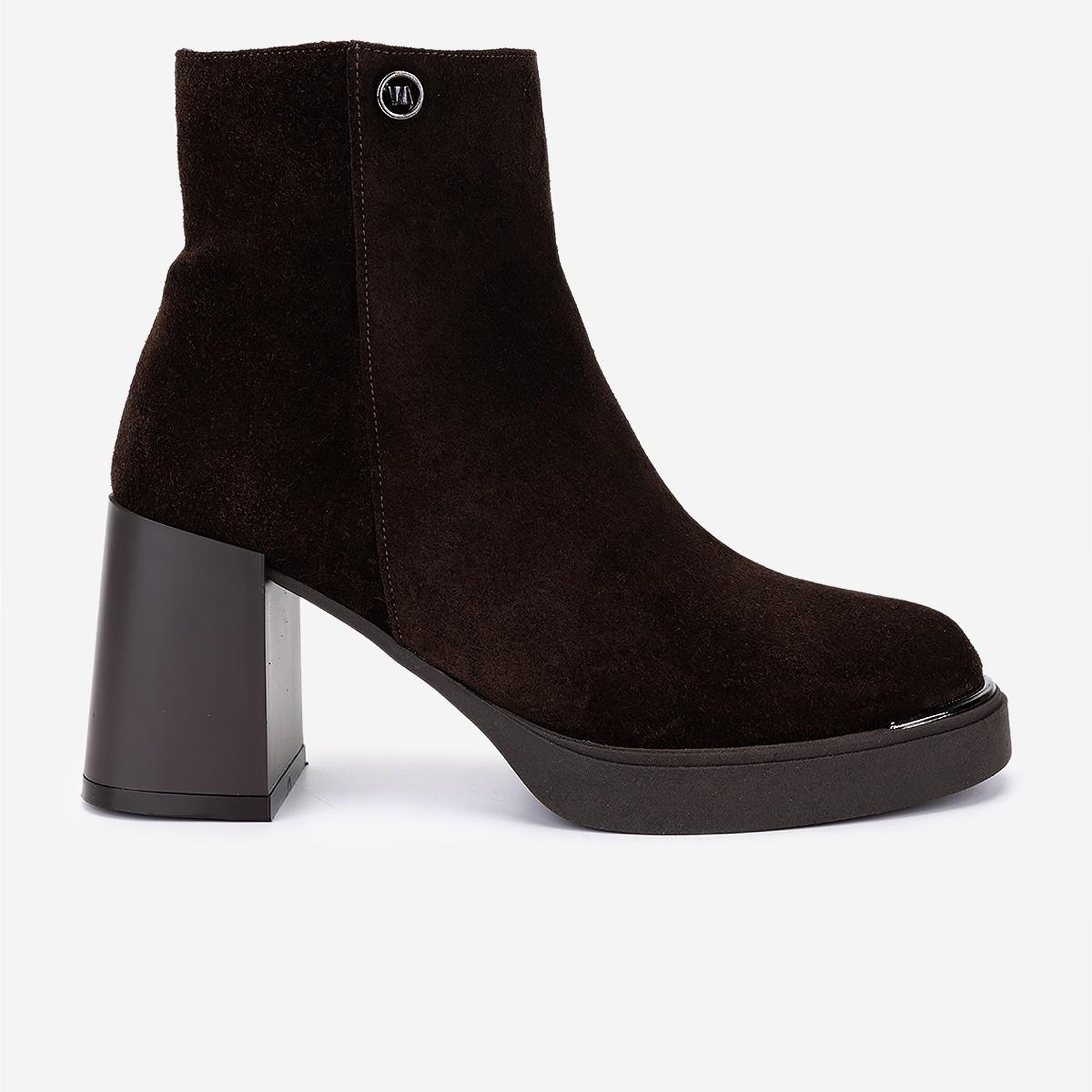 Valmenti Kadın Hakiki Deri Kahverengi Süet Topuklu Bot