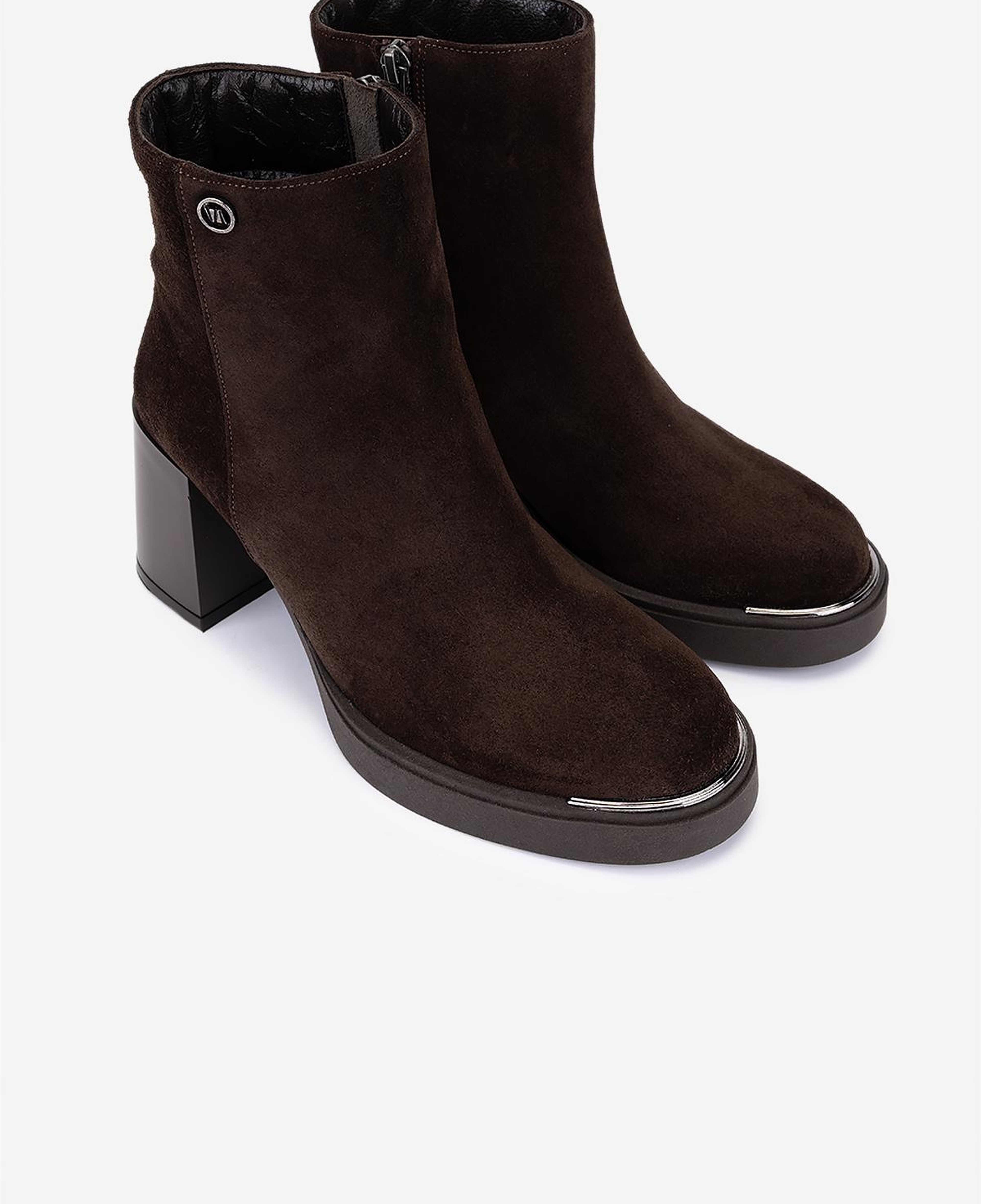 Valmenti Kadın Hakiki Deri Kahverengi Süet Topuklu Bot