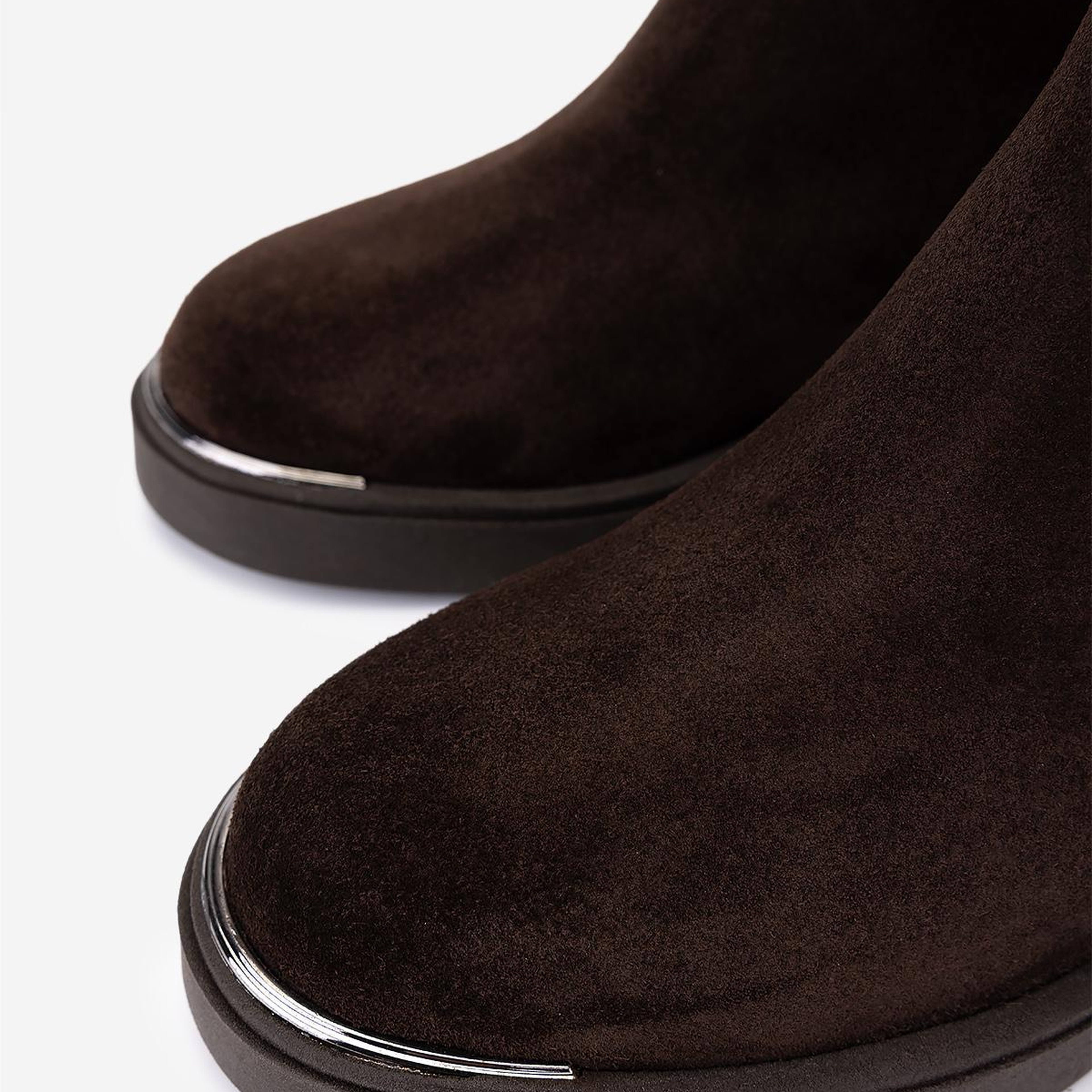 Valmenti Kadın Hakiki Deri Kahverengi Süet Topuklu Bot