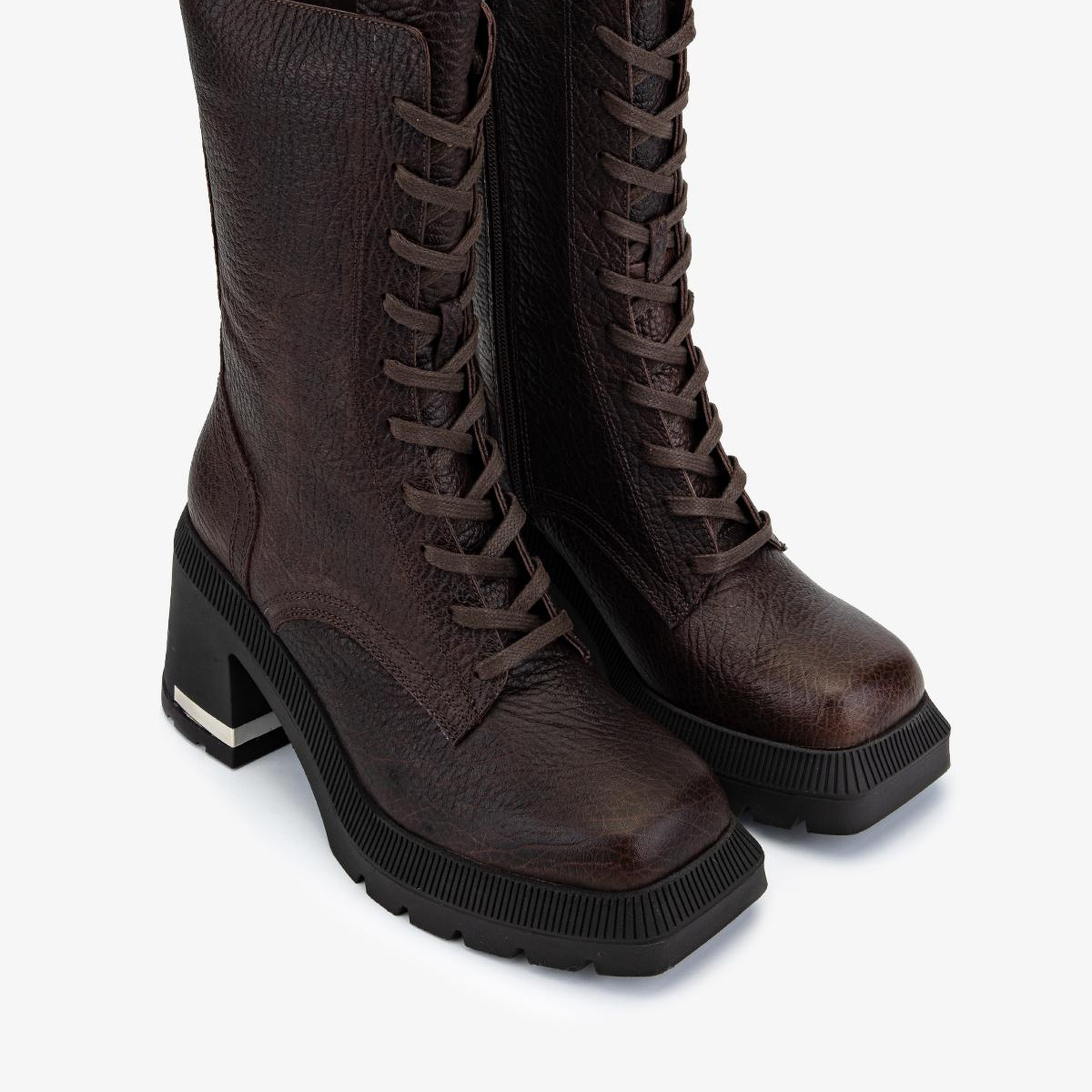 Valmenti Kadın Hakiki Deri Kahverengi Topuklu Bot