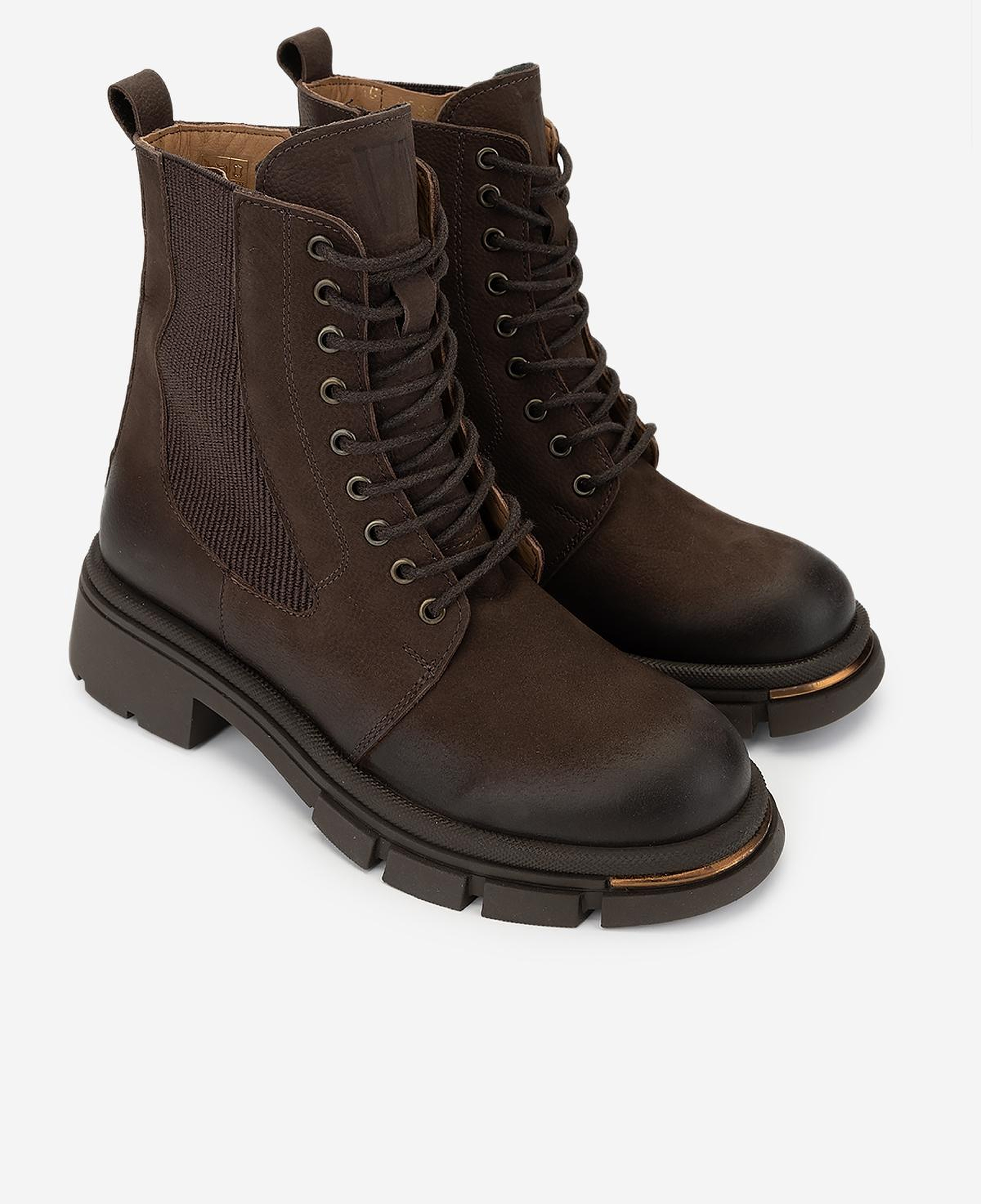 Valmenti Kadın Hakiki Deri Kahverengi Nubuk Düz Bot