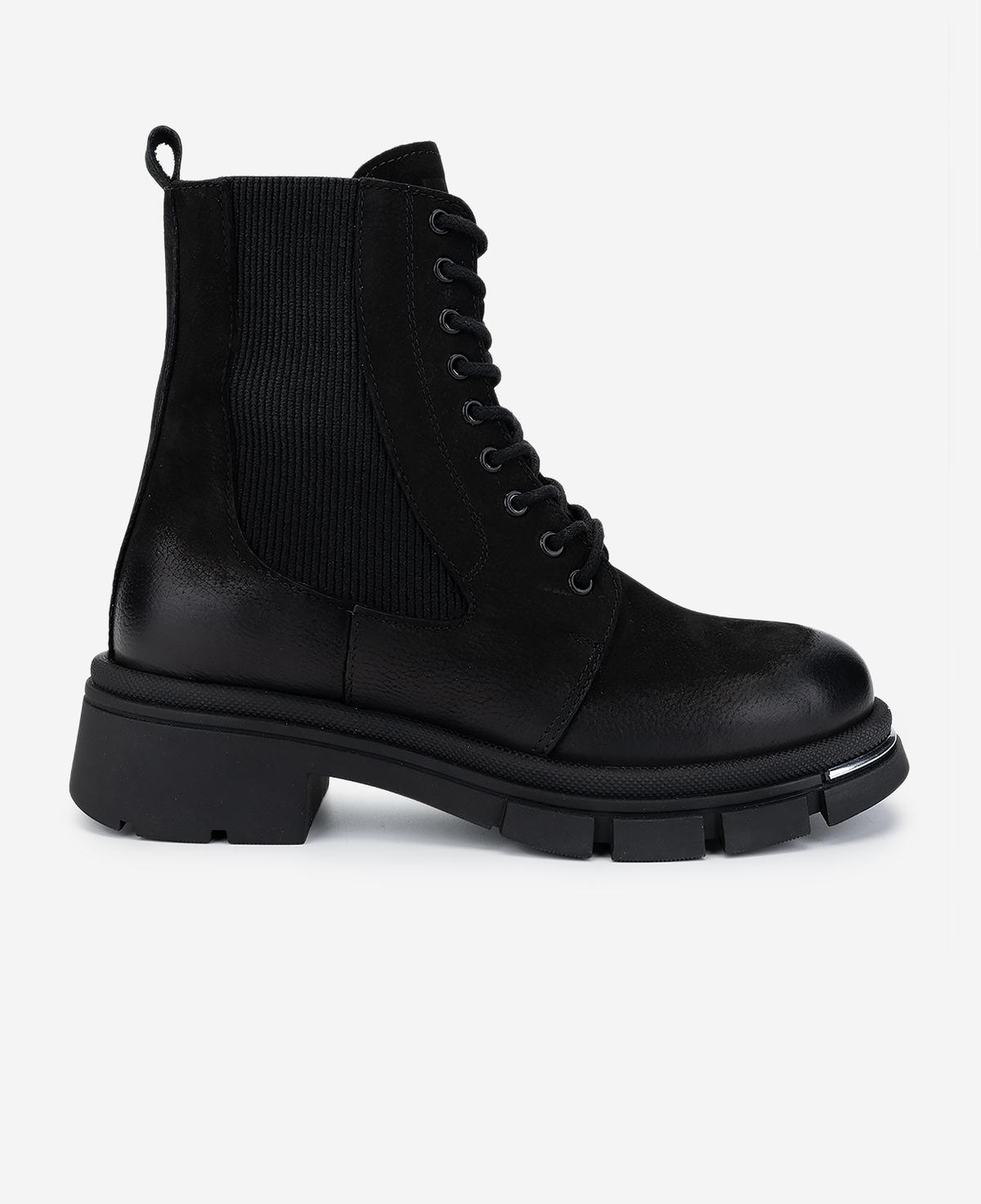 Valmenti Kadın Hakiki Deri Siyah Nubuk Düz Bot