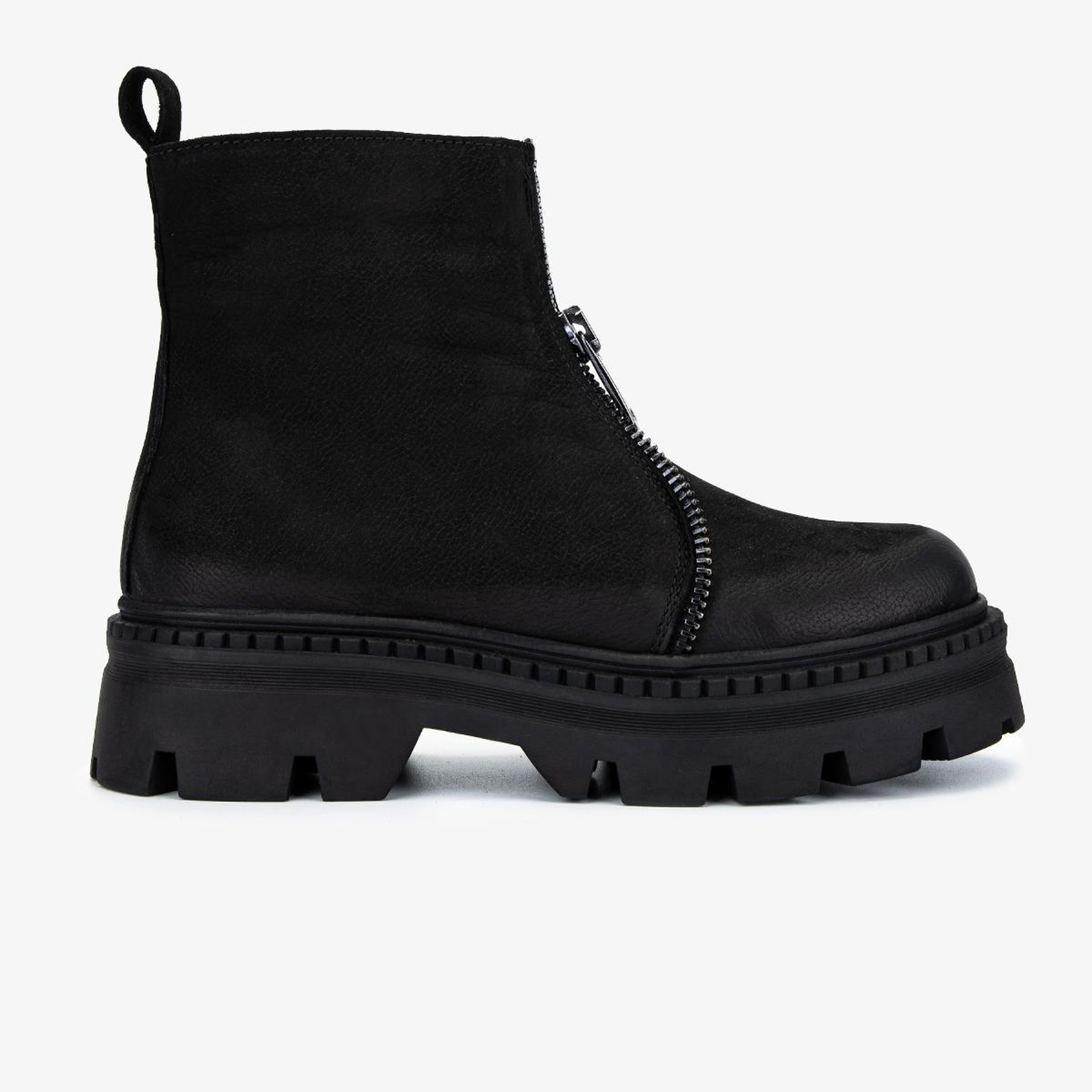 Valmenti Kadın Hakiki Deri Siyah Nubuk Düz Bot