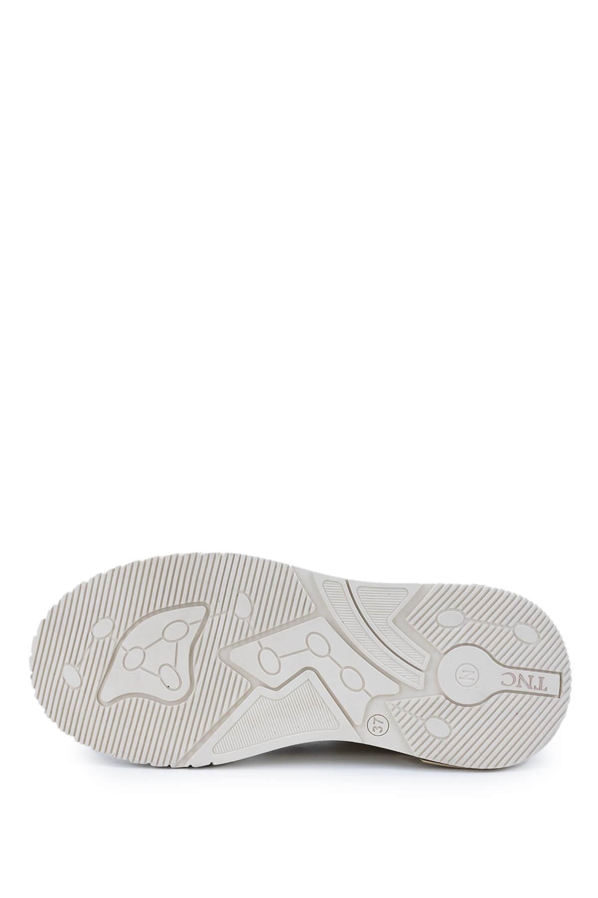 Tamer Tanca Kadın Hakiki Deri Bej Sneakers & Spor Ayakkabı