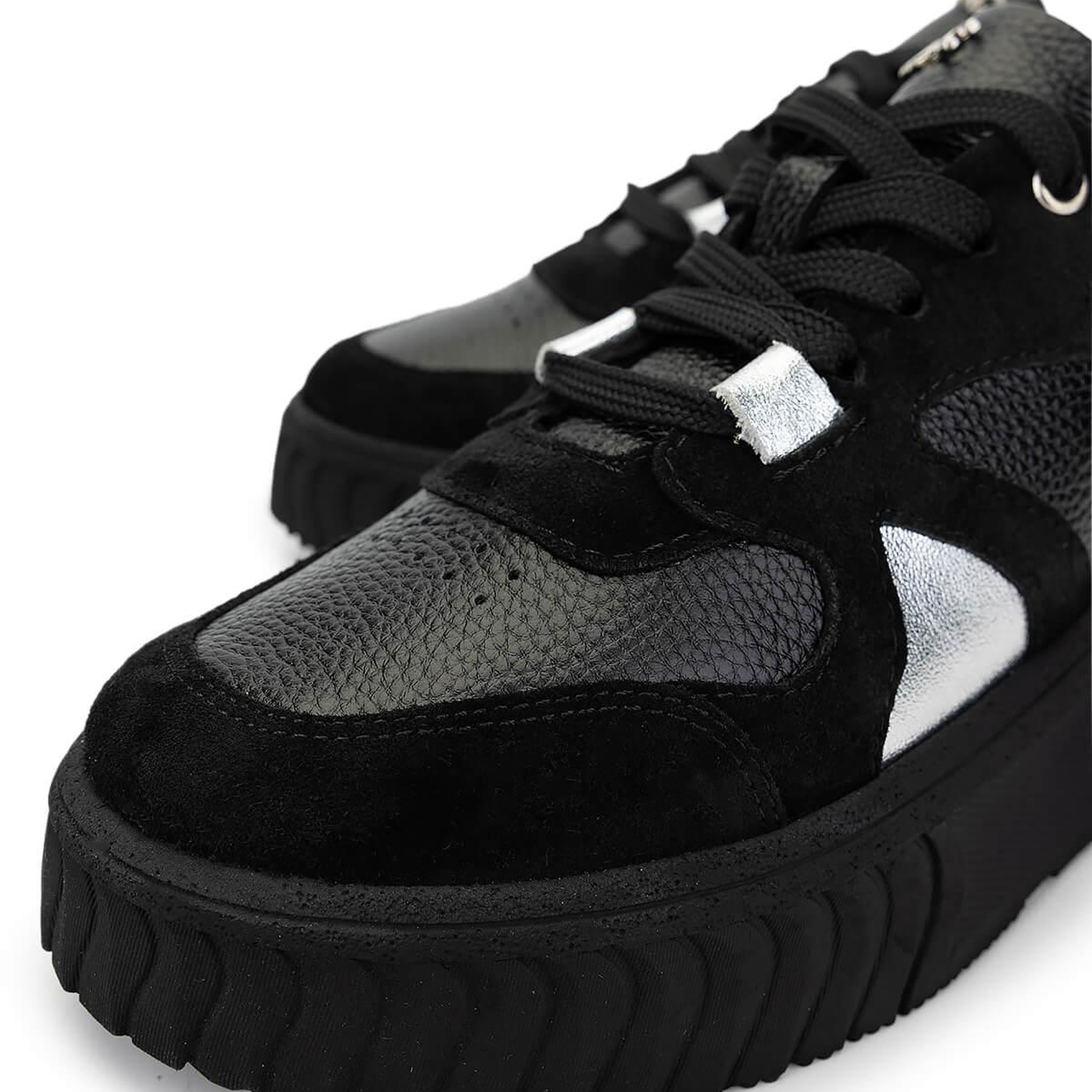 Tamer Tanca Kadın Hakiki Deri Siyah Sneakers & Spor Ayakkabı