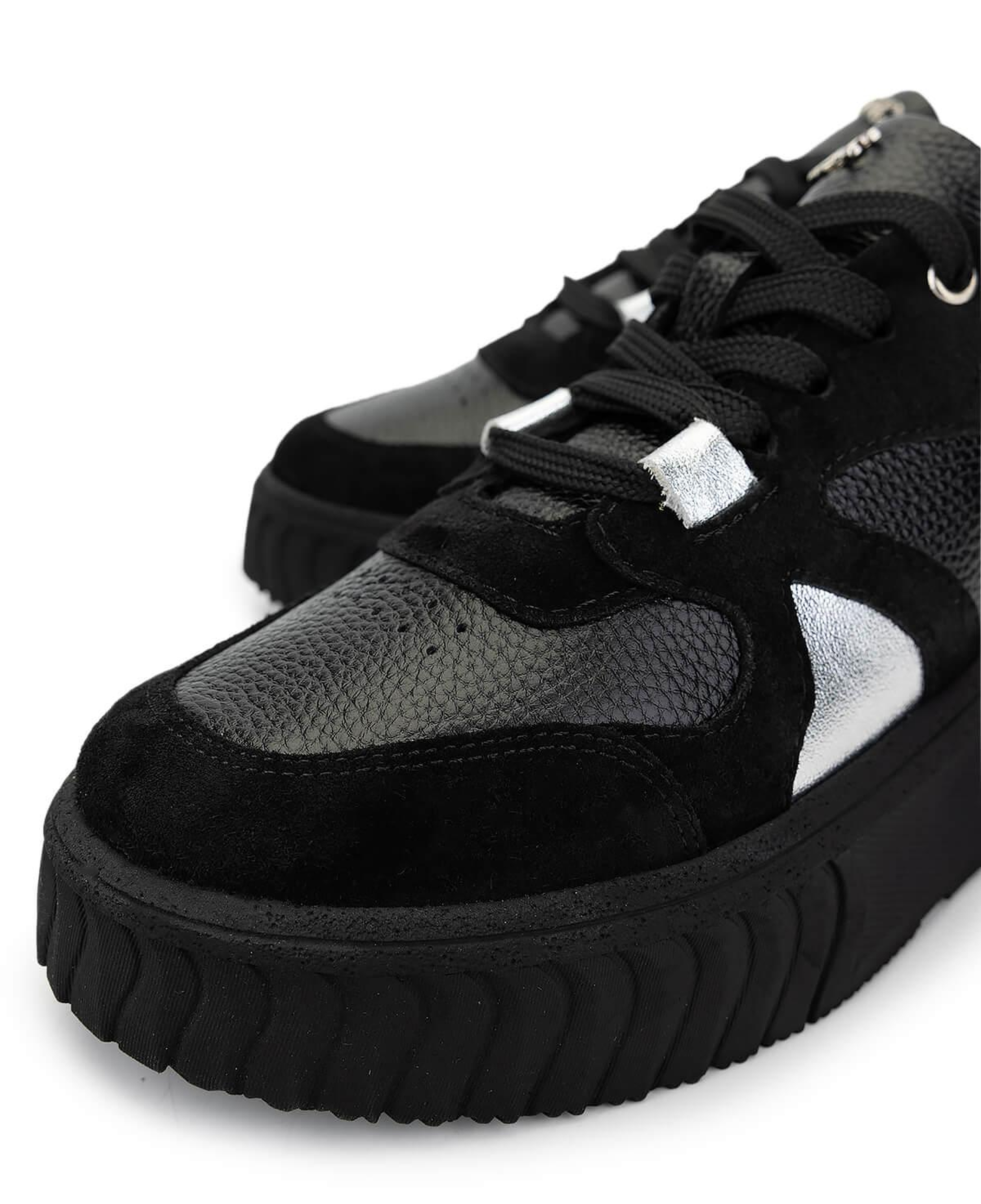 Tamer Tanca Kadın Hakiki Deri Siyah Sneakers & Spor Ayakkabı