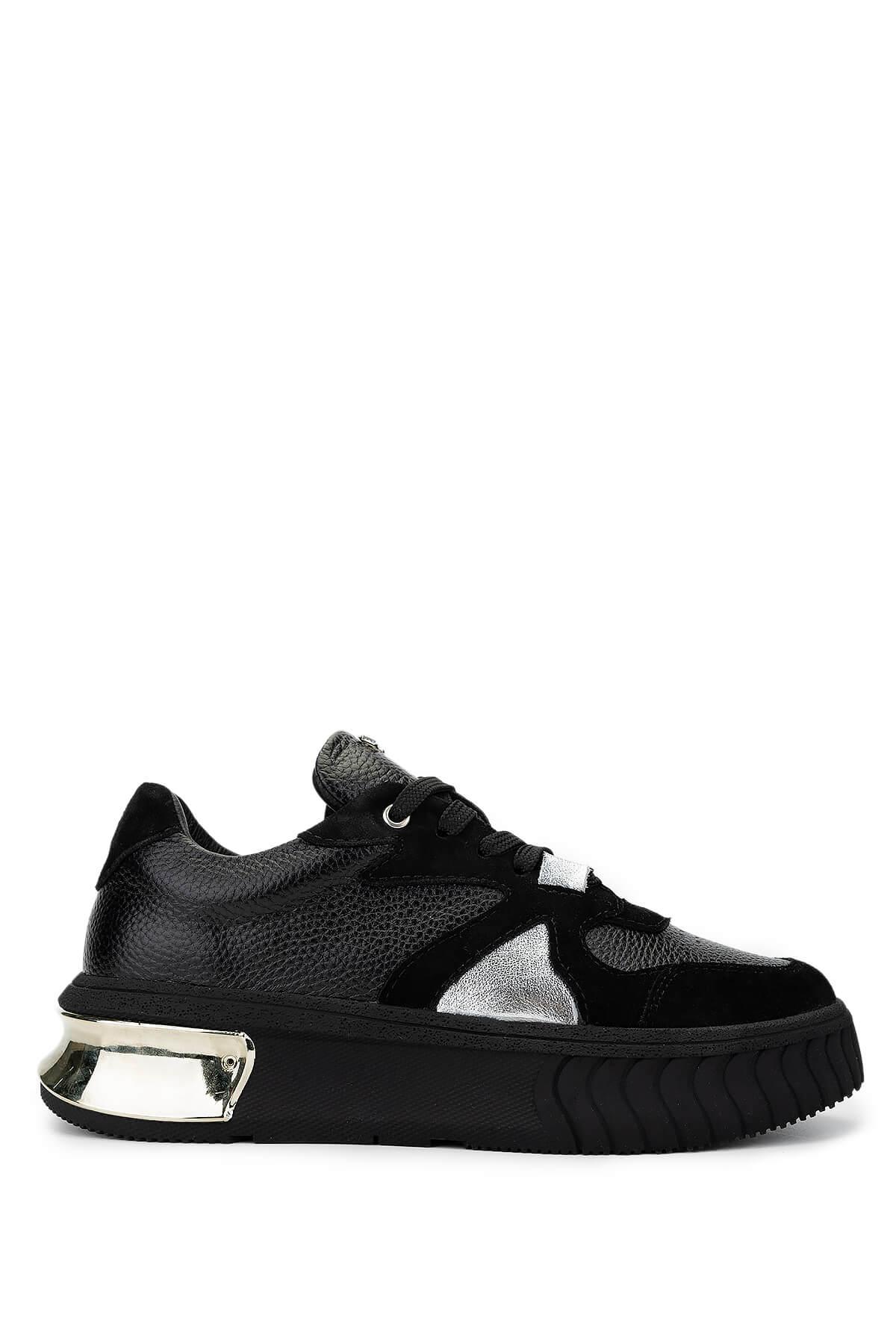 Tamer Tanca Kadın Hakiki Deri Siyah Sneakers & Spor Ayakkabı