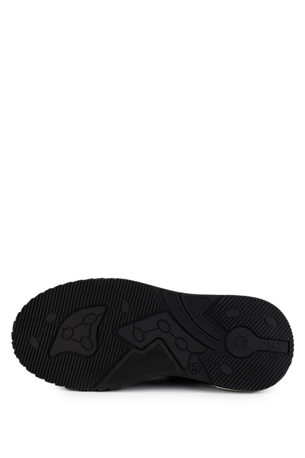 Tamer Tanca Kadın Hakiki Deri Siyah Sneakers & Spor Ayakkabı