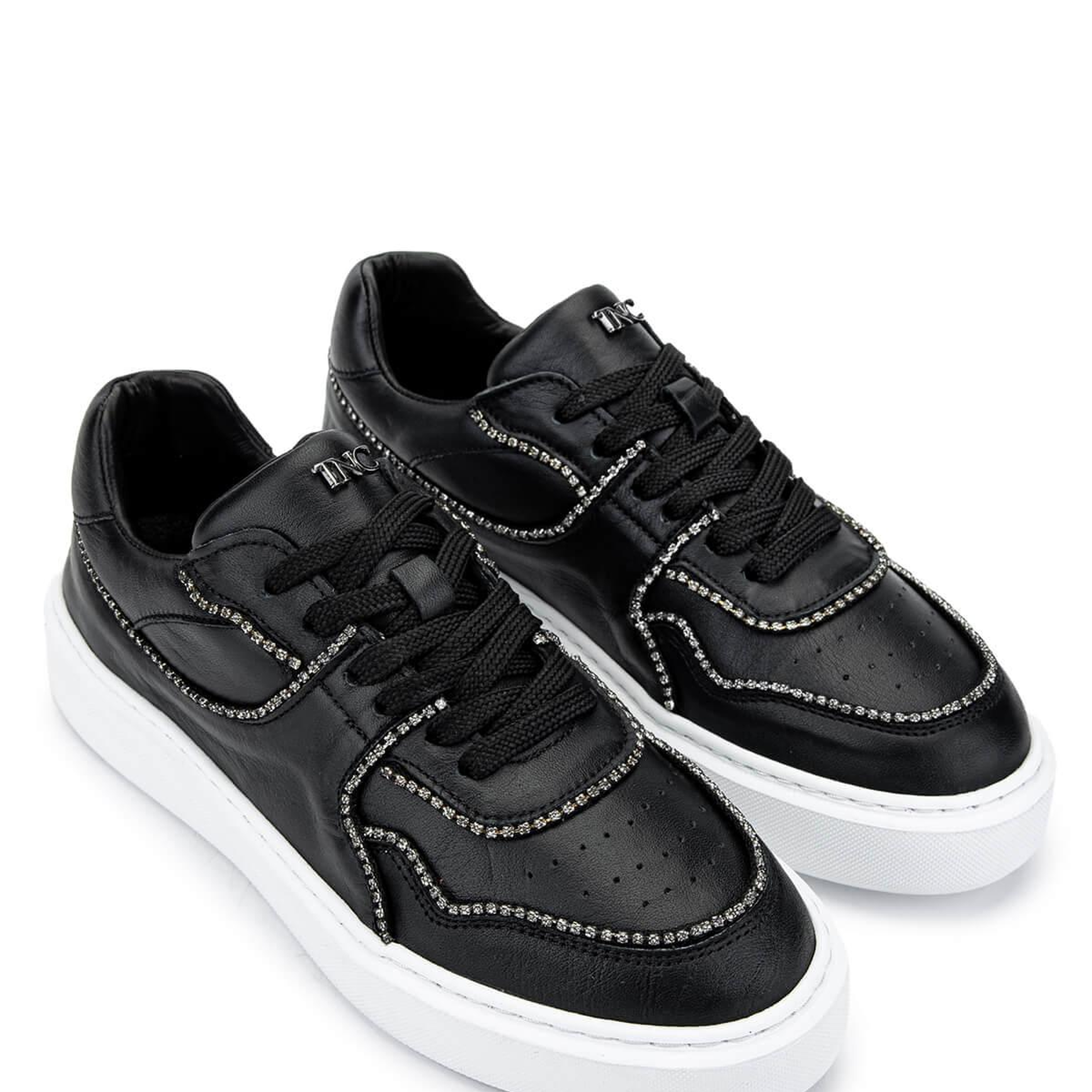 Tamer Tanca Kadın Hakiki Deri Siyah Deri Sneakers & Spor Ayakkabı