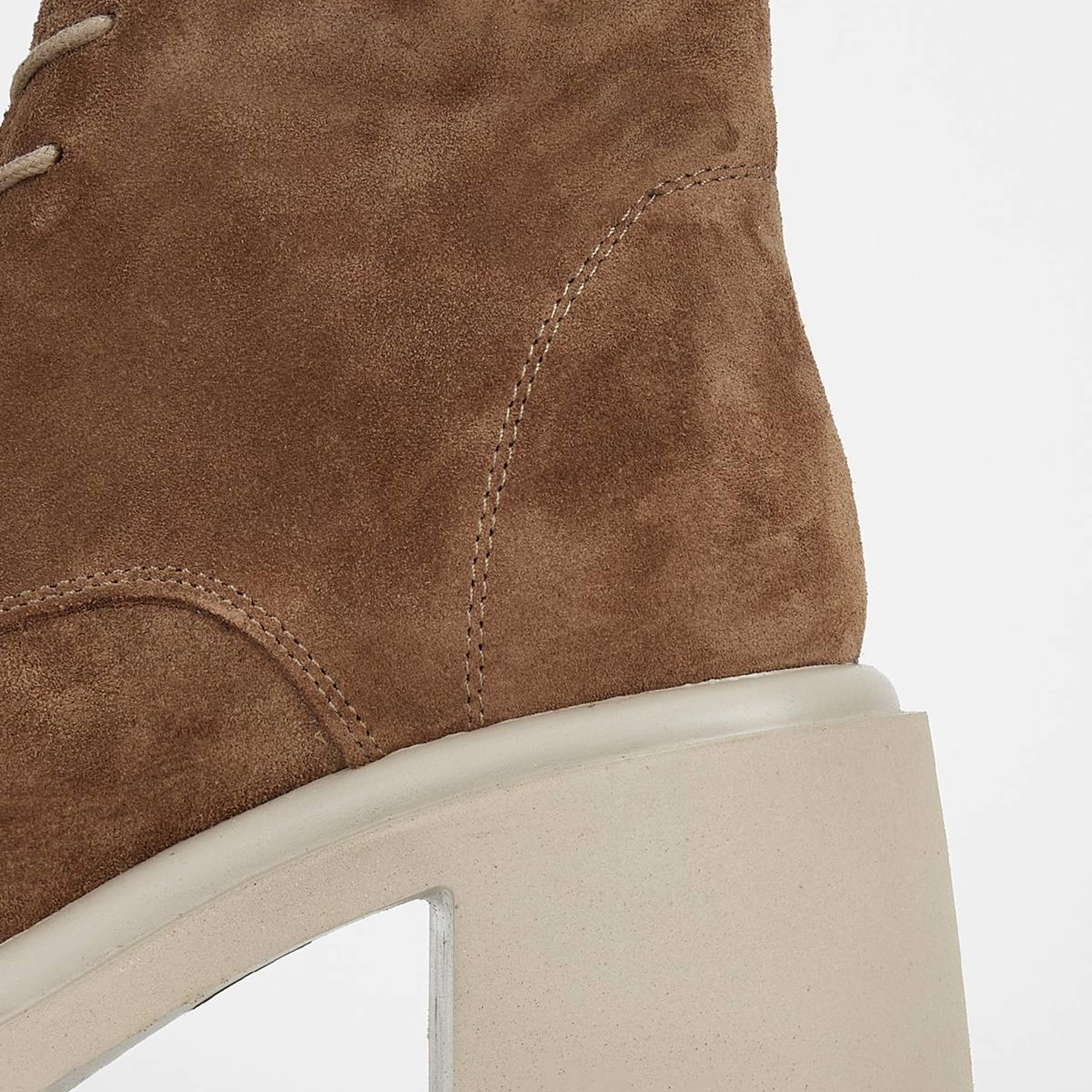 Valmenti Kadın Hakiki Deri Tütün Süet Topuklu Bot