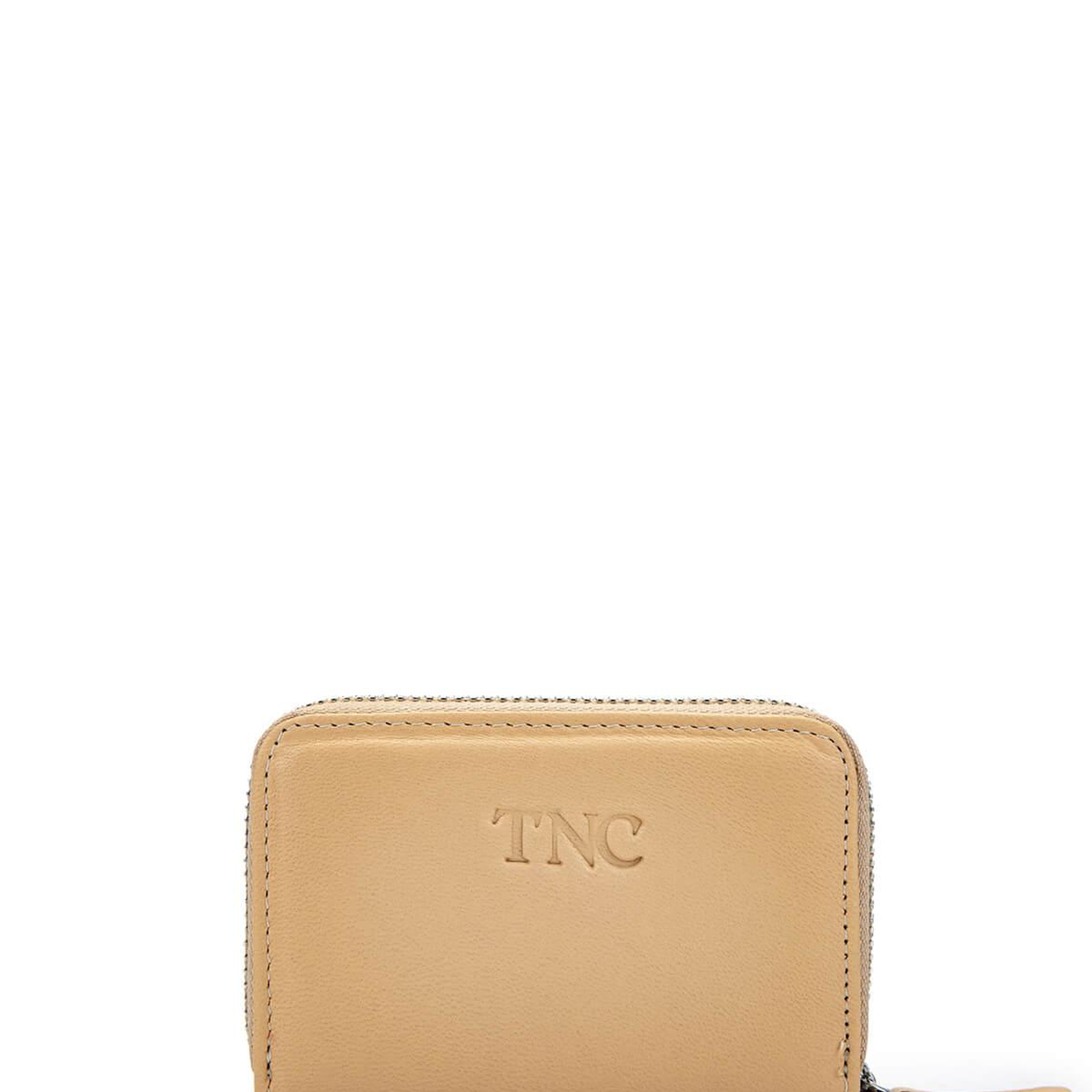 Tamer Tanca Unisex Hakiki Deri Bej Cüzdan Cuzdan