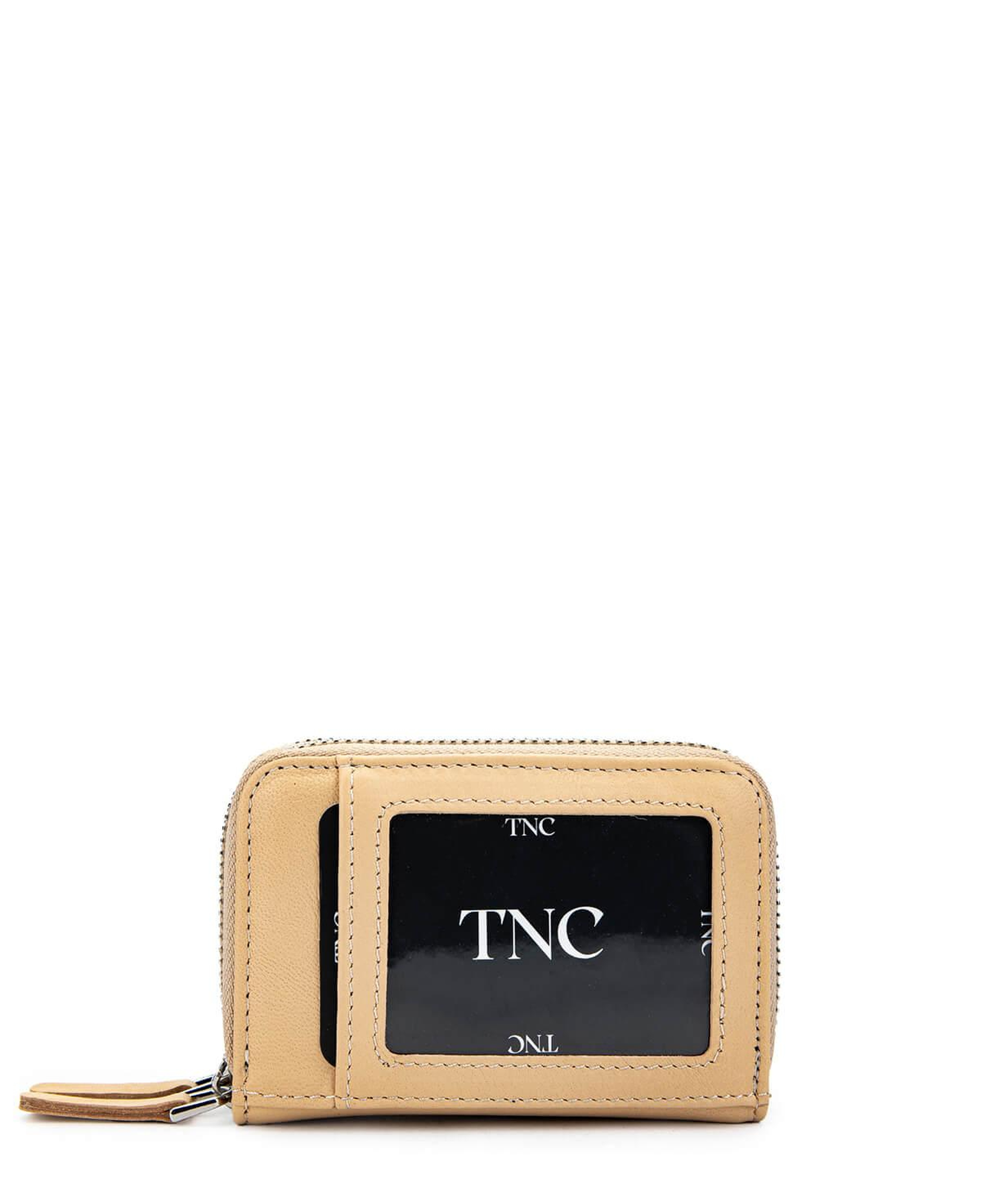 Tamer Tanca Unisex Hakiki Deri Bej Cüzdan Cuzdan