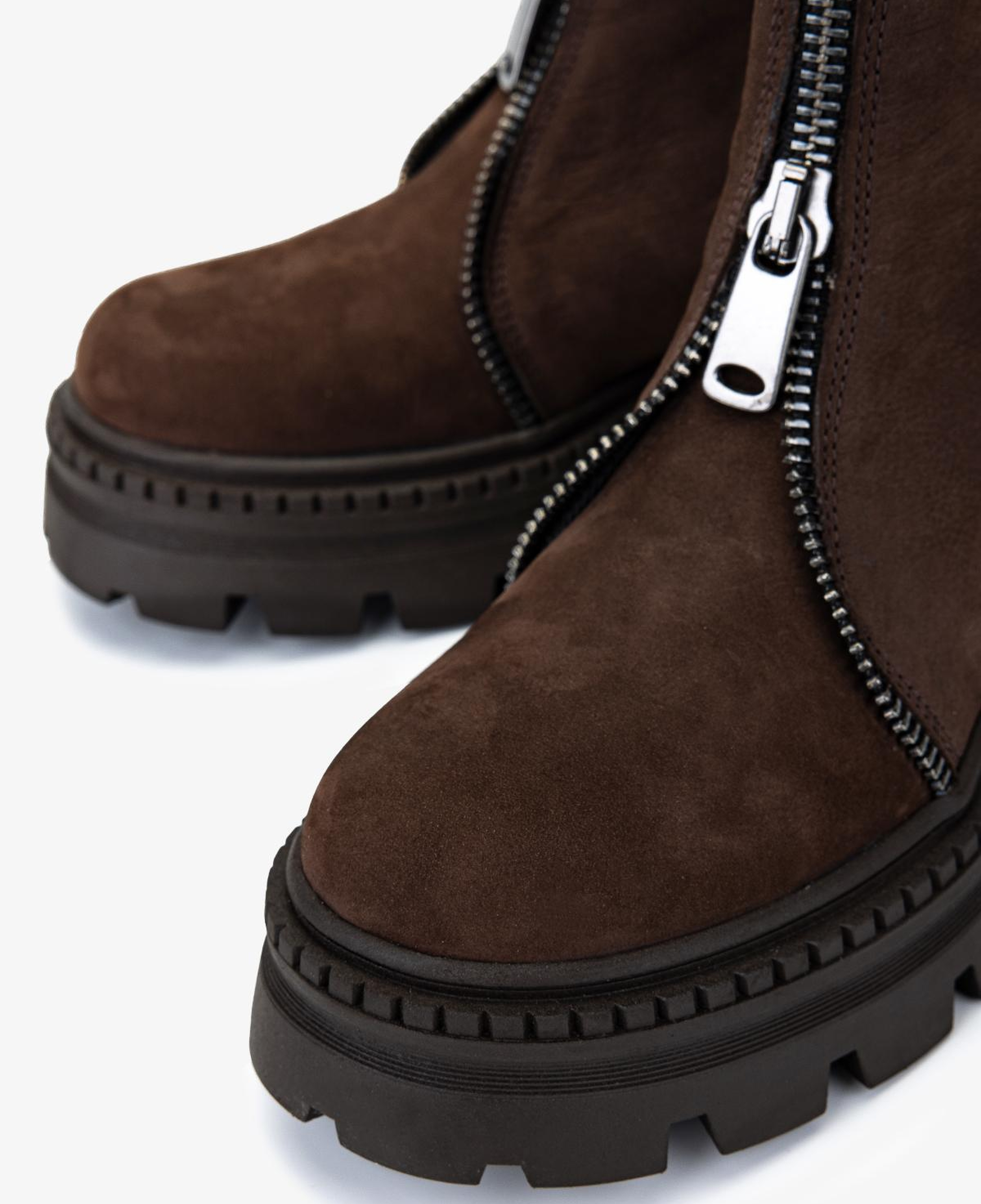 Valmenti Kadın Hakiki Deri Kahverengi Düz Bot