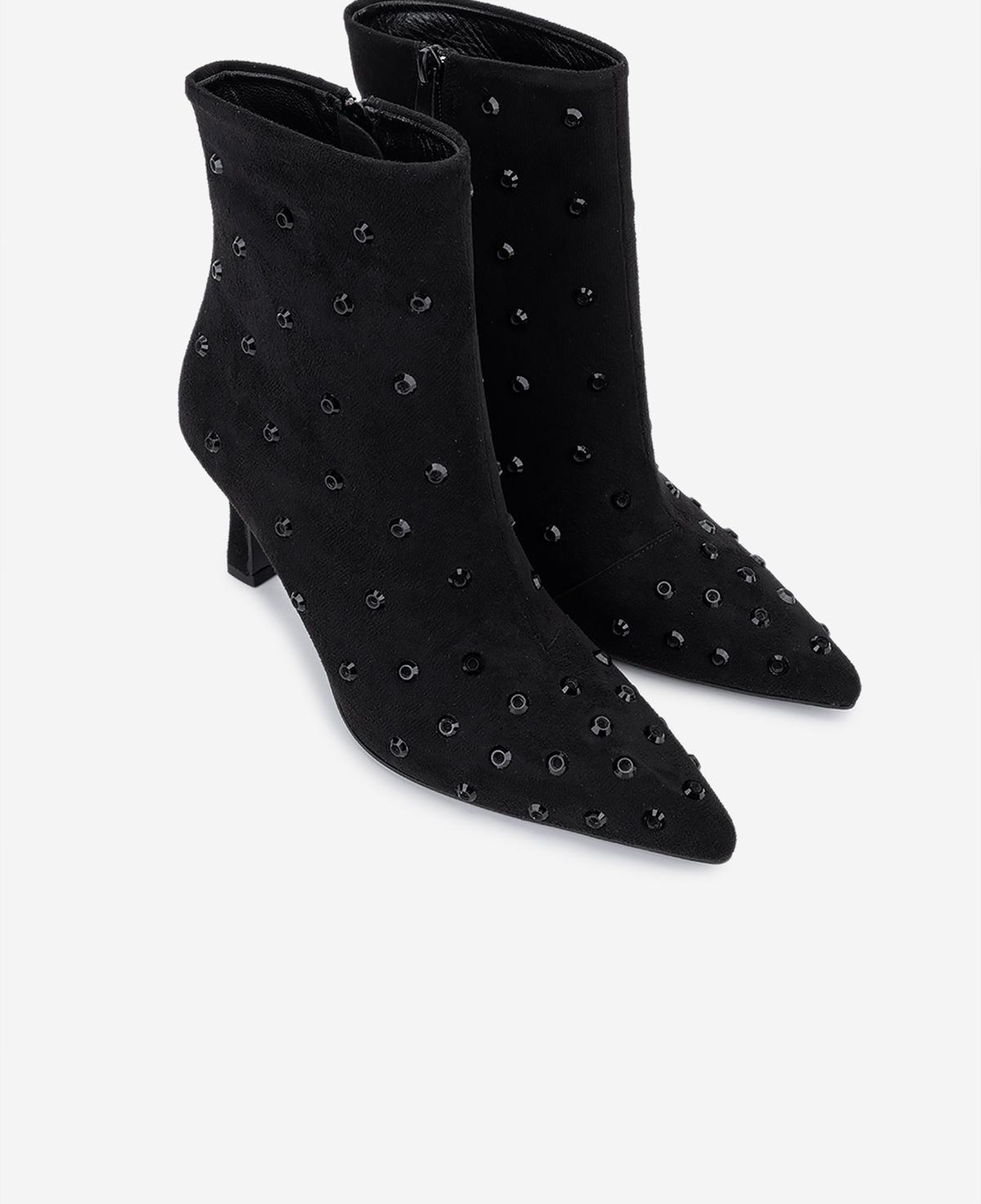 Valmenti Kadın Tekstil Siyah Kadife Topuklu Bot