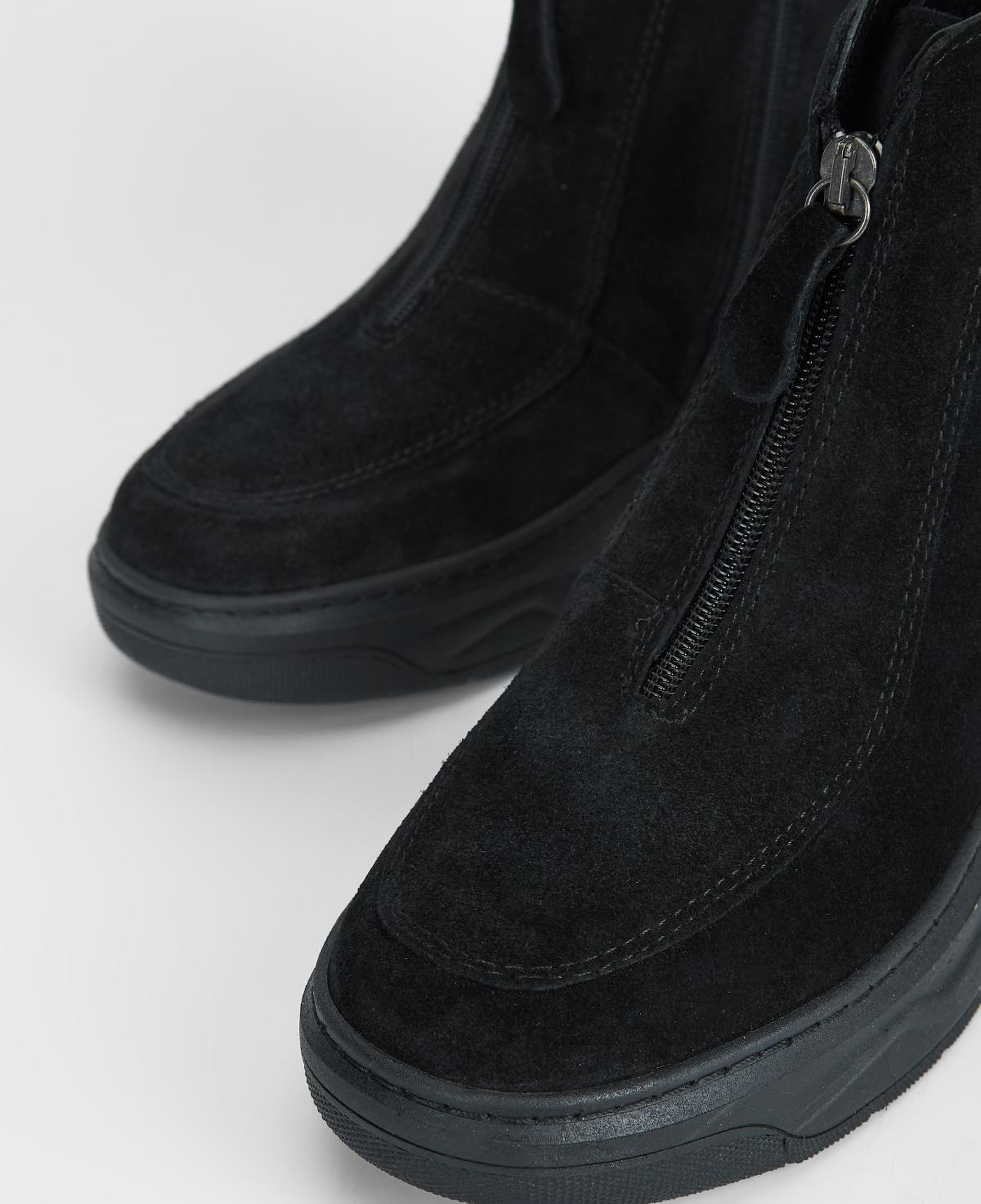 Valmenti Kadın Hakiki Deri Siyah Süet Düz Bot