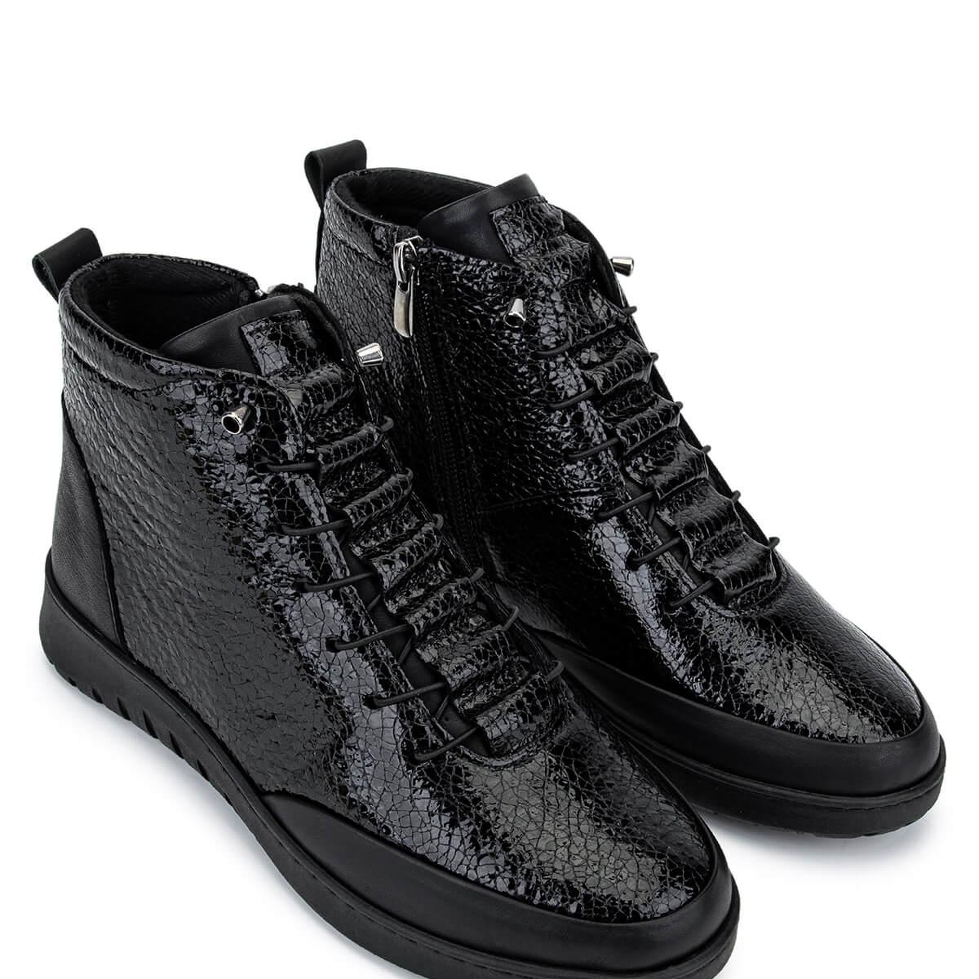 Tamer Tanca Kadın Hakiki Deri Siyah Bot