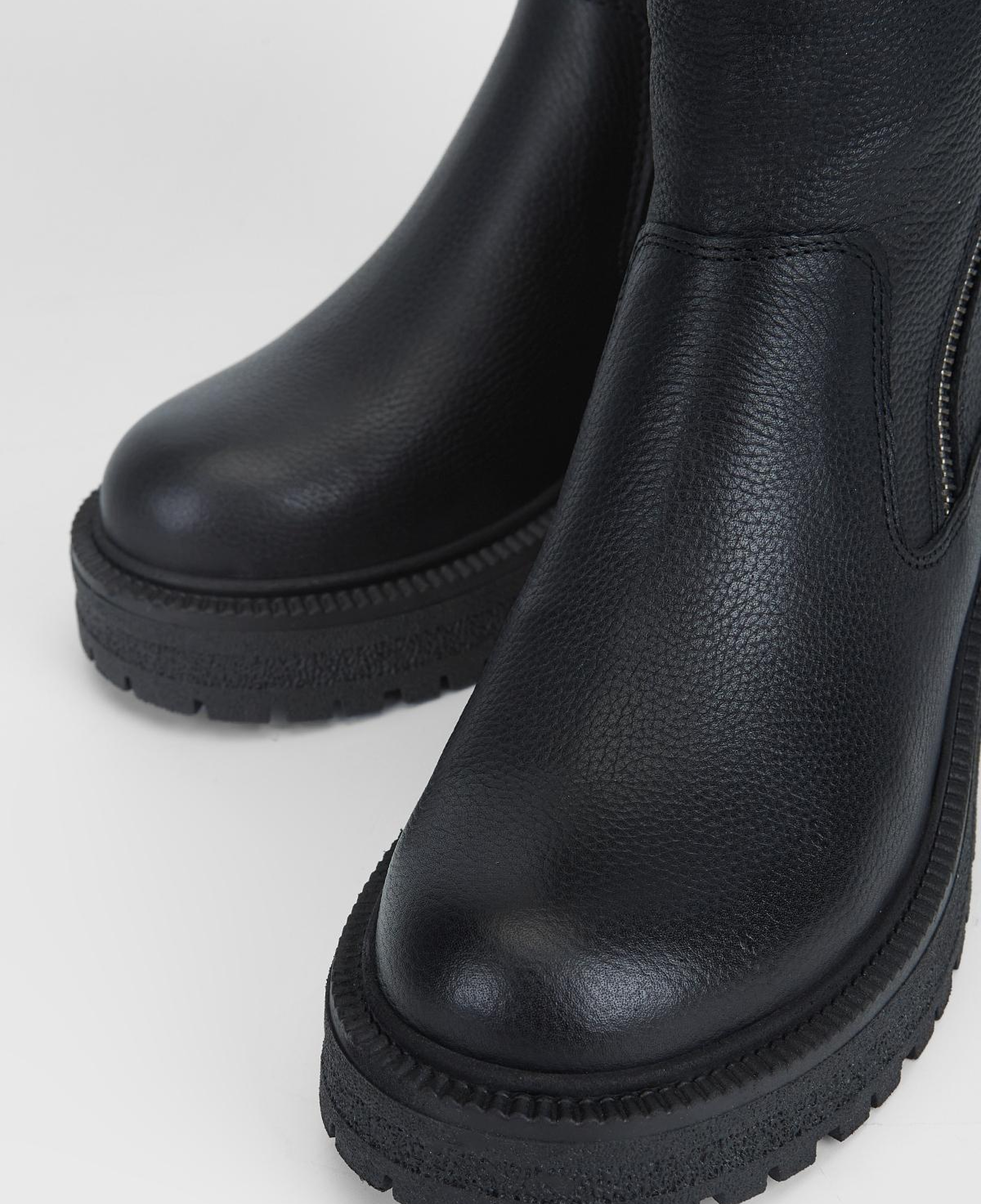 Valmenti Kadın Hakiki Deri Siyah Floter Düz Bot