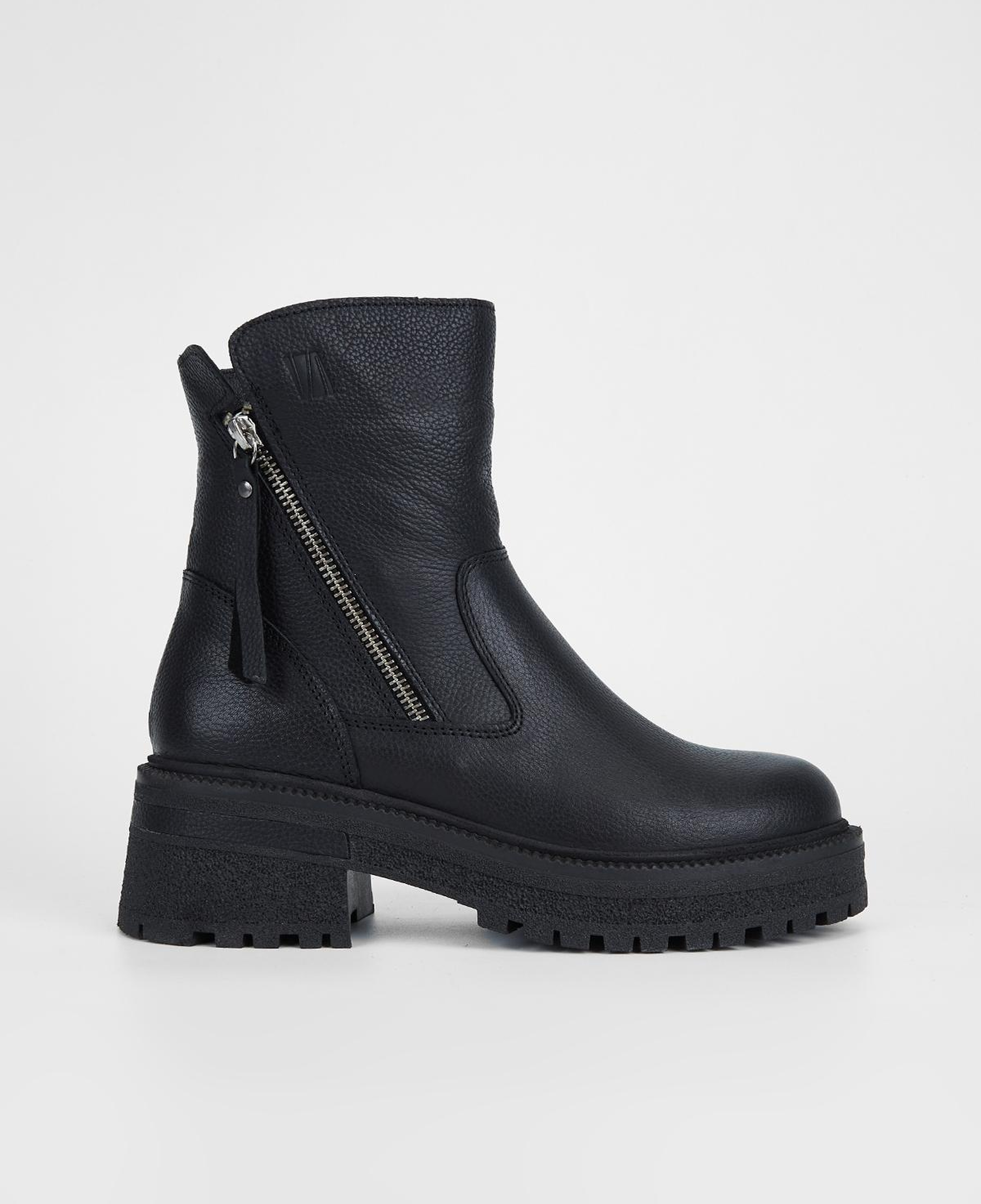 Valmenti Kadın Hakiki Deri Siyah Floter Düz Bot