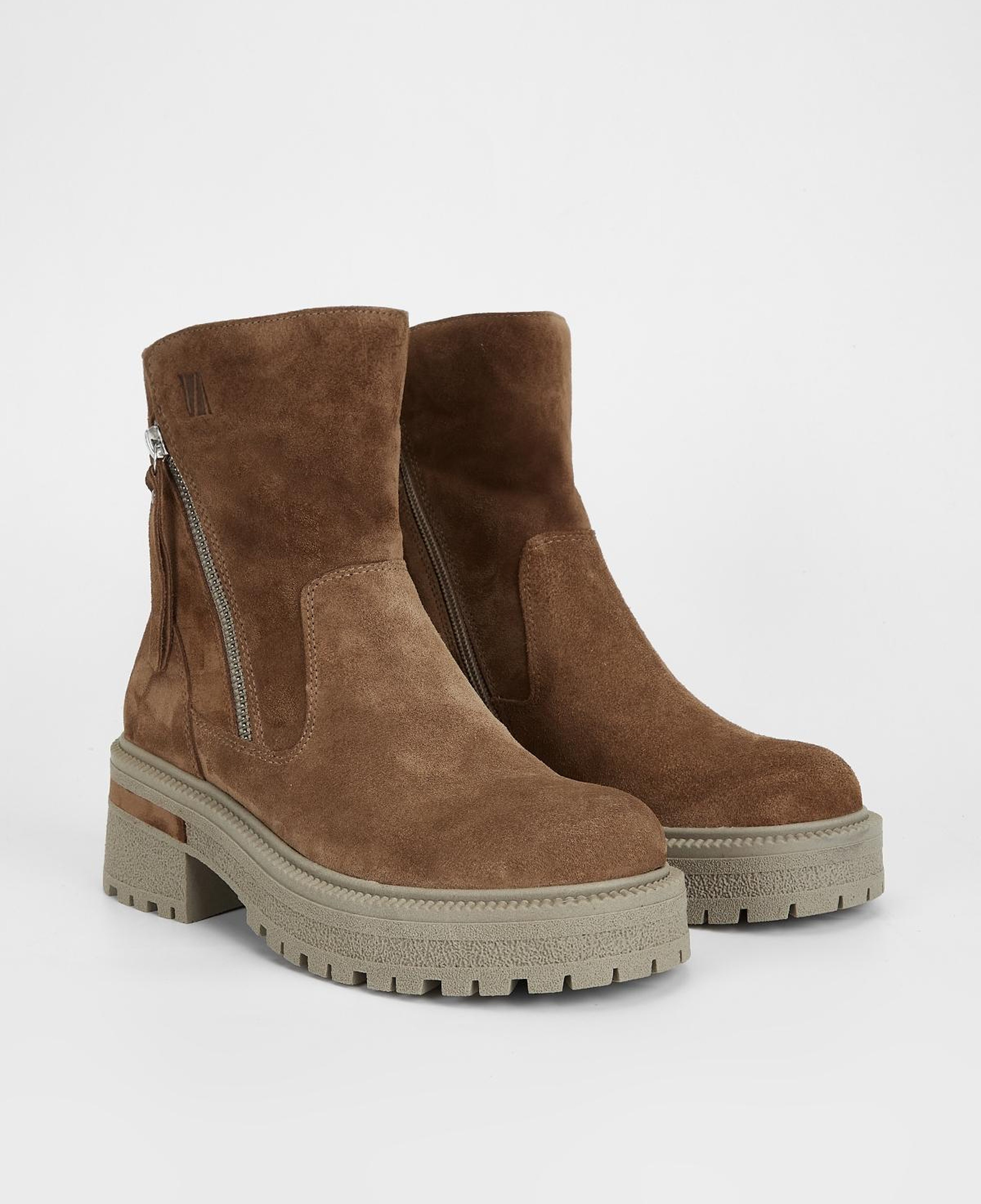 Valmenti Kadın Hakiki Deri Taba Süet Düz Bot