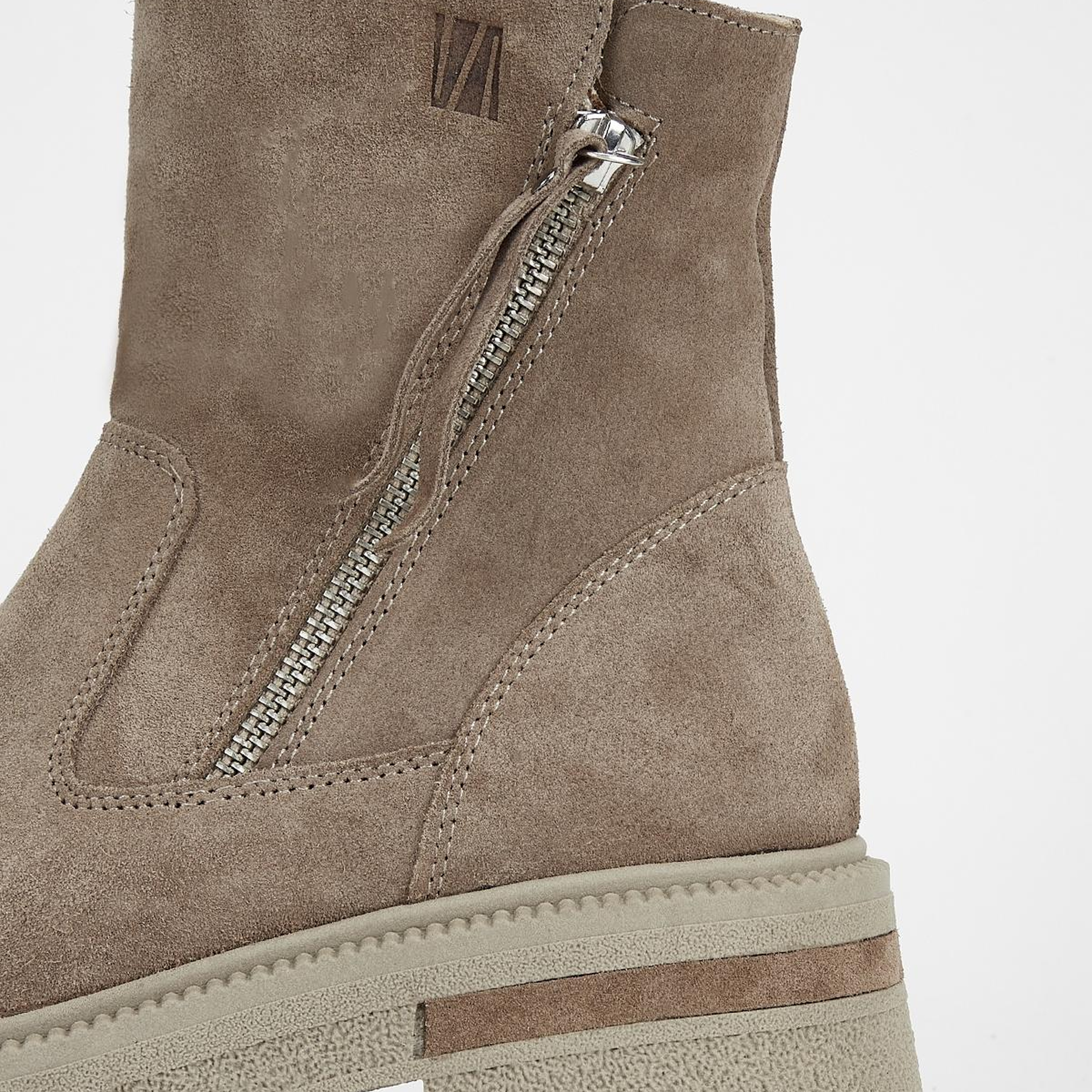 Valmenti Kadın Hakiki Deri Bej Süet Düz Bot