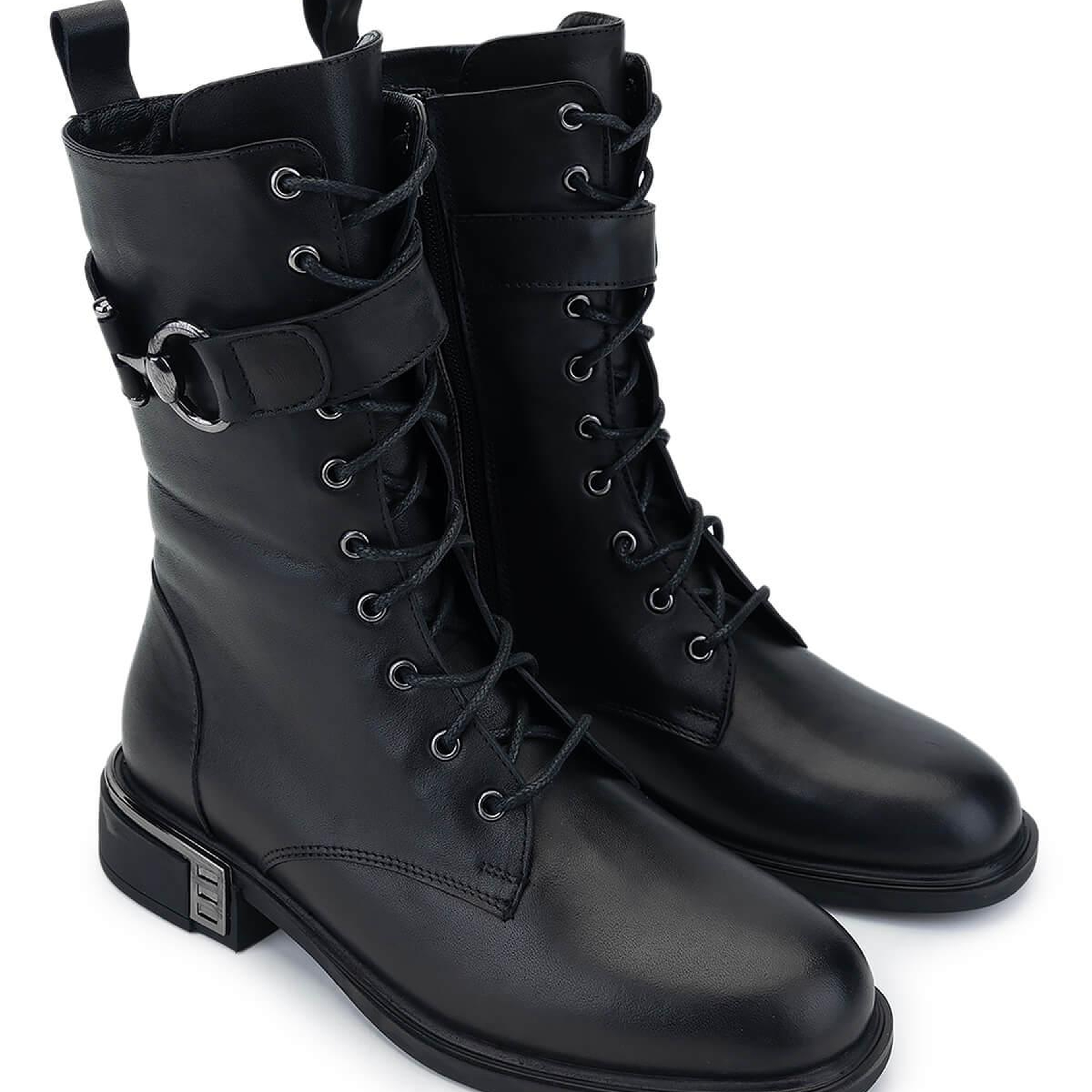 Tamer Tanca Kadın Hakiki Deri Siyah Deri Casual Bot