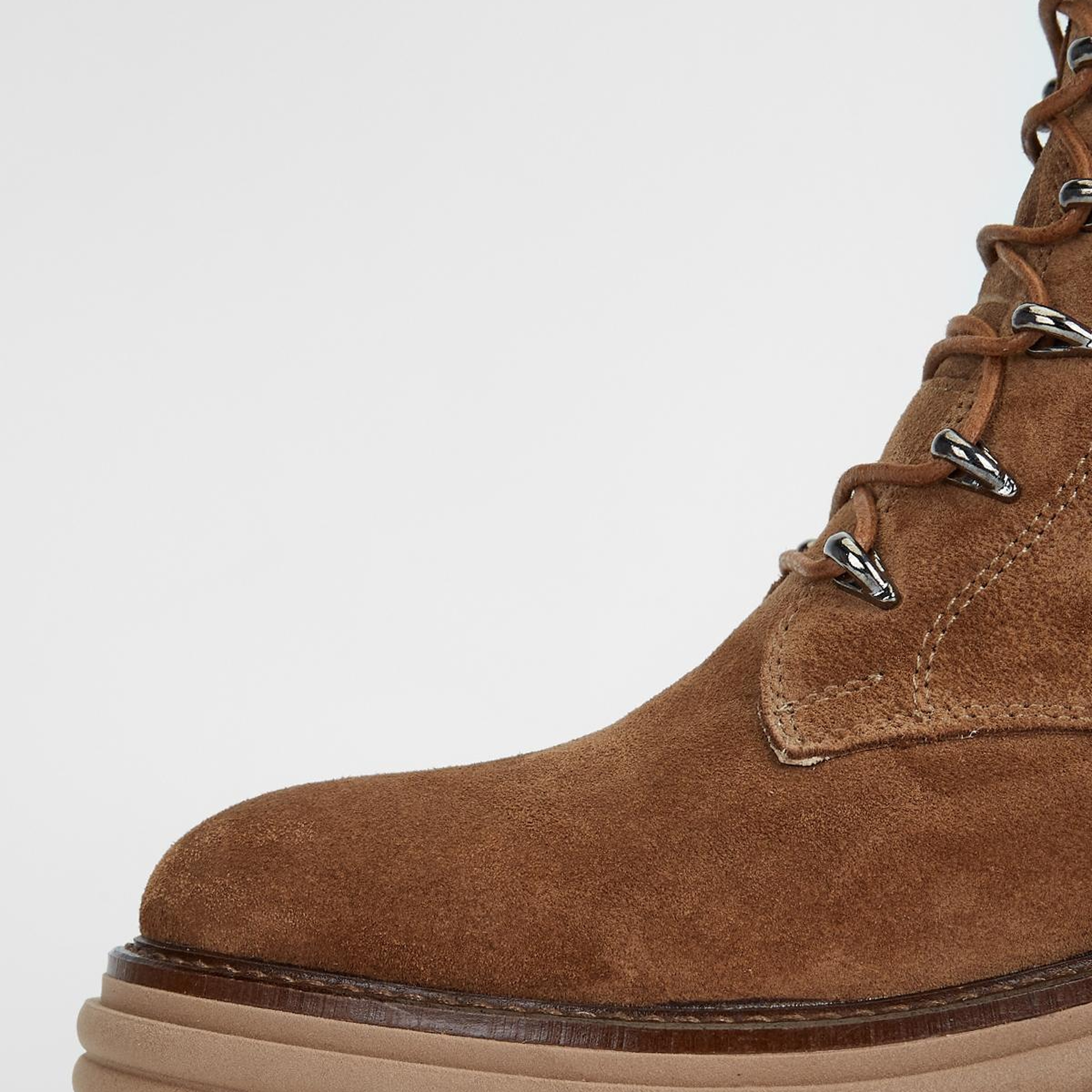 Valmenti Kadın Hakiki Deri Tütün Süet Düz Bot