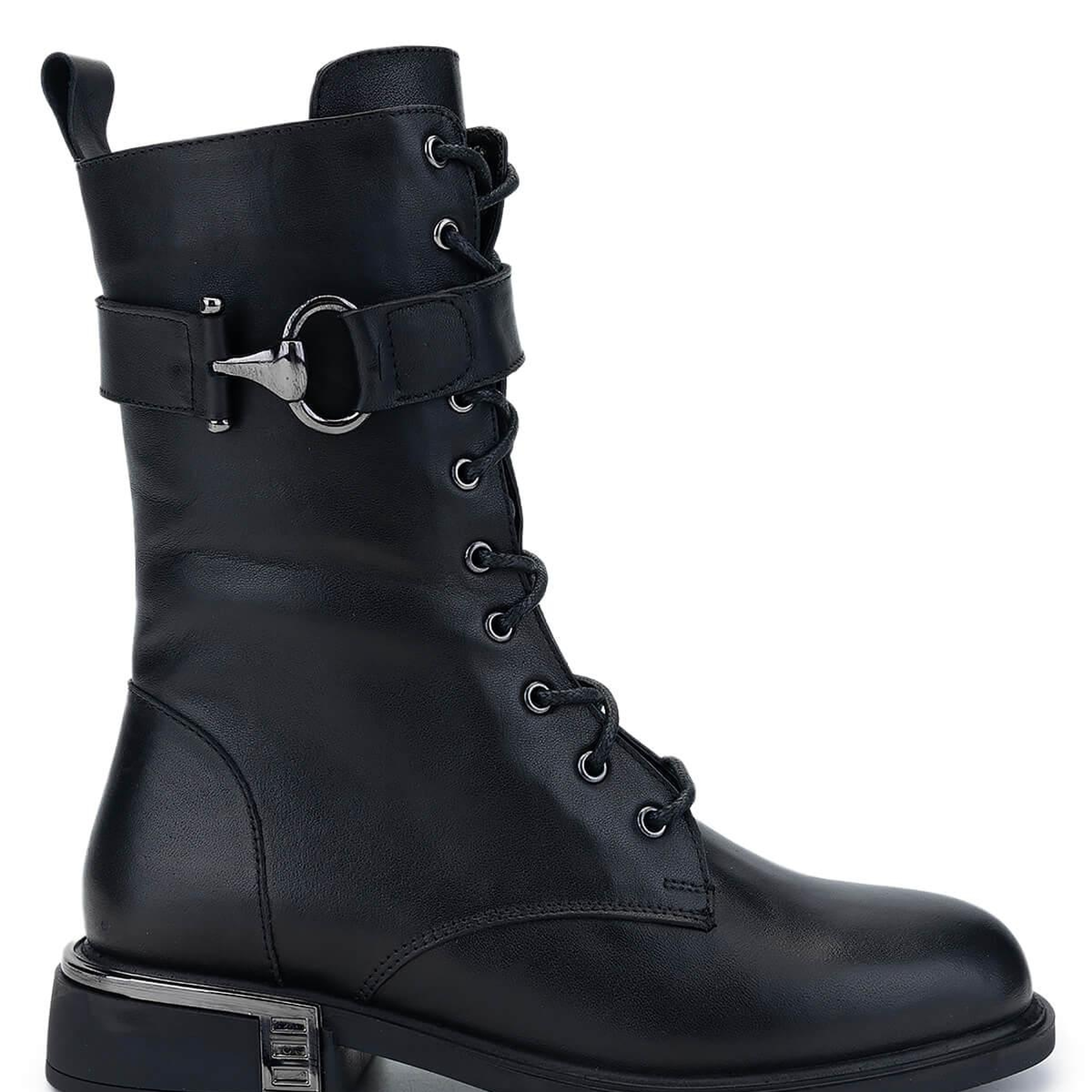 Tamer Tanca Kadın Hakiki Deri Siyah Deri Casual Bot