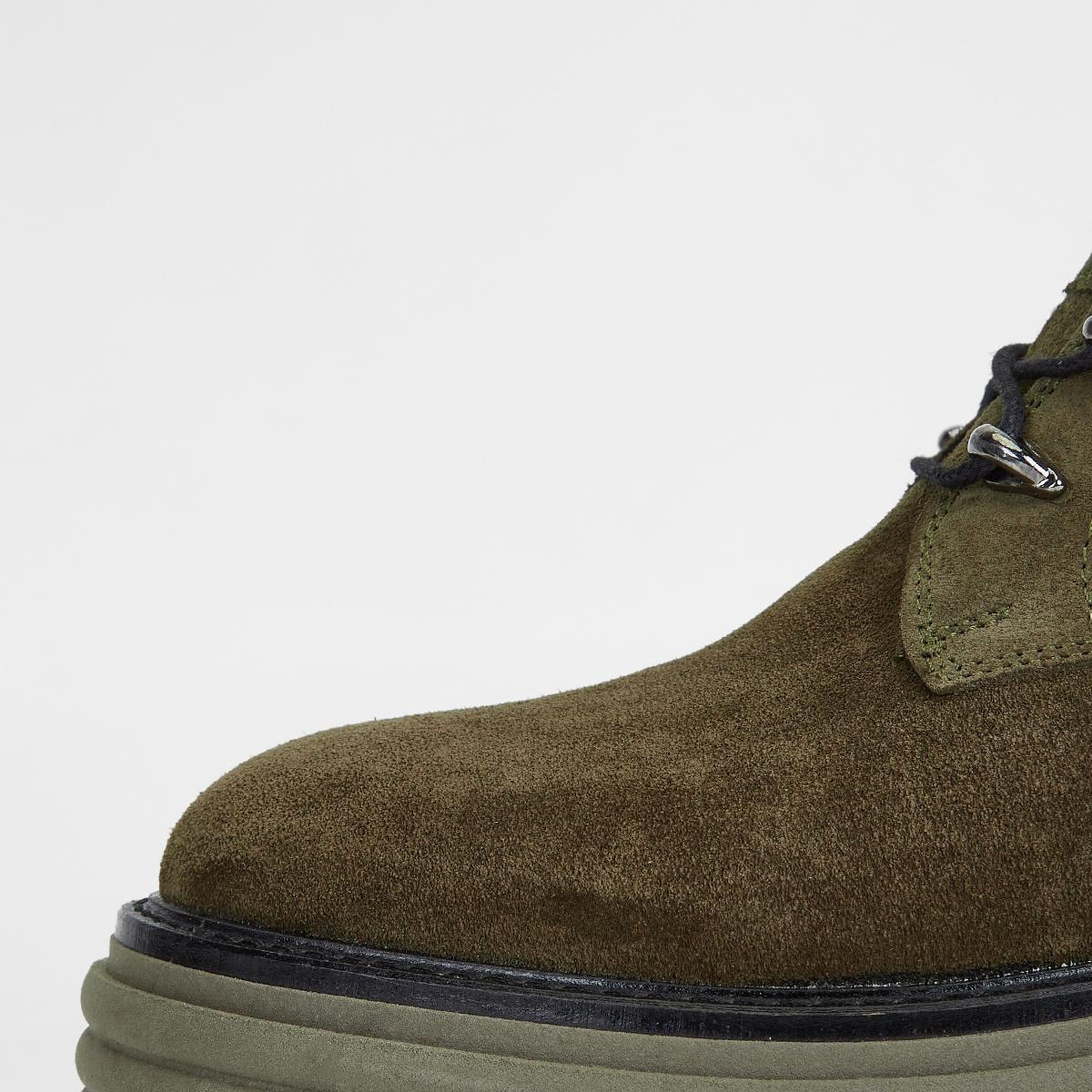 Valmenti Kadın Hakiki Deri Haki Süet Düz Bot