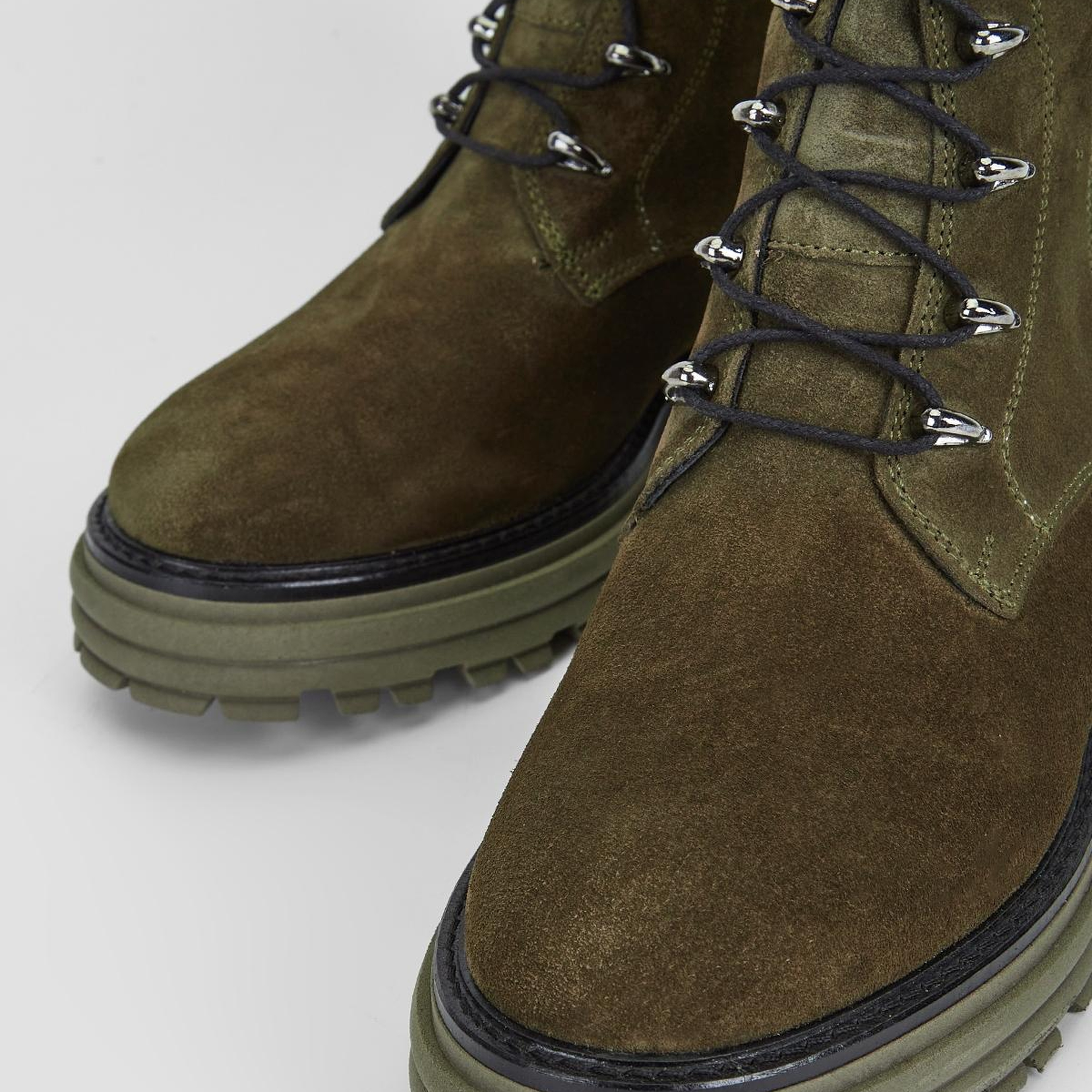 Valmenti Kadın Hakiki Deri Haki Süet Düz Bot