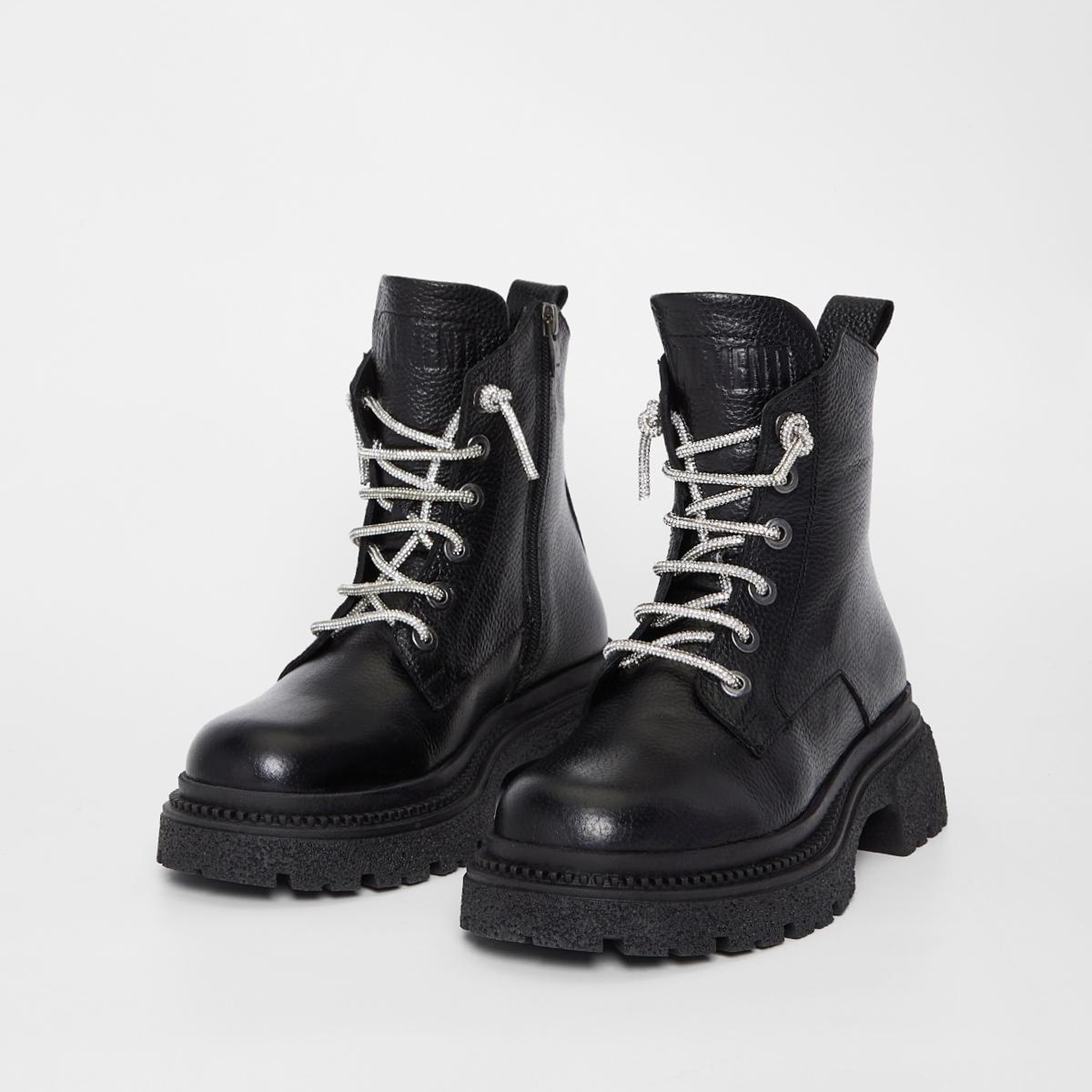 Valmenti Kadın Hakiki Deri Siyah Düz Bot