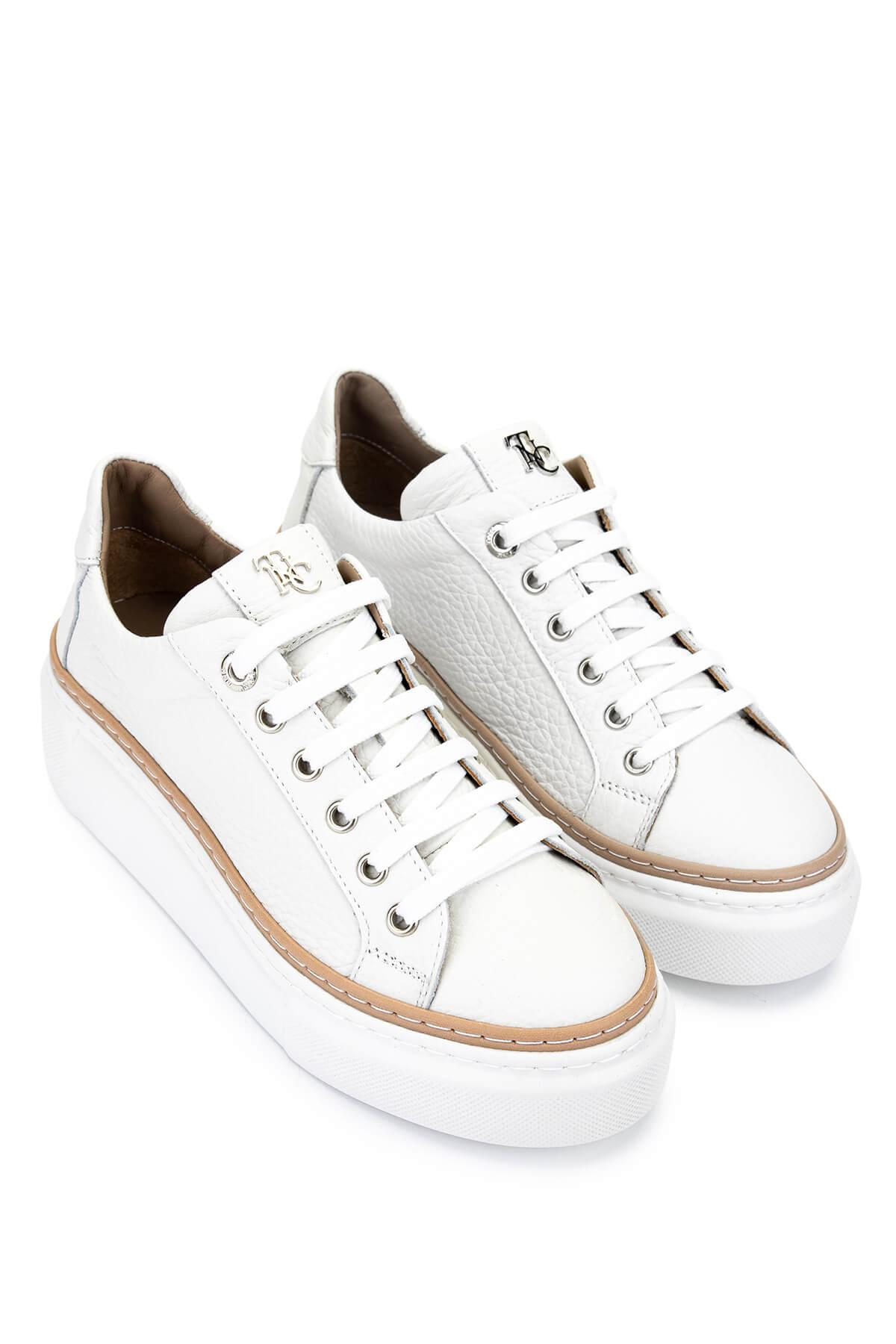 Tamer Tanca Kadın Hakiki Deri Beyaz Sneakers & Spor Ayakkabı