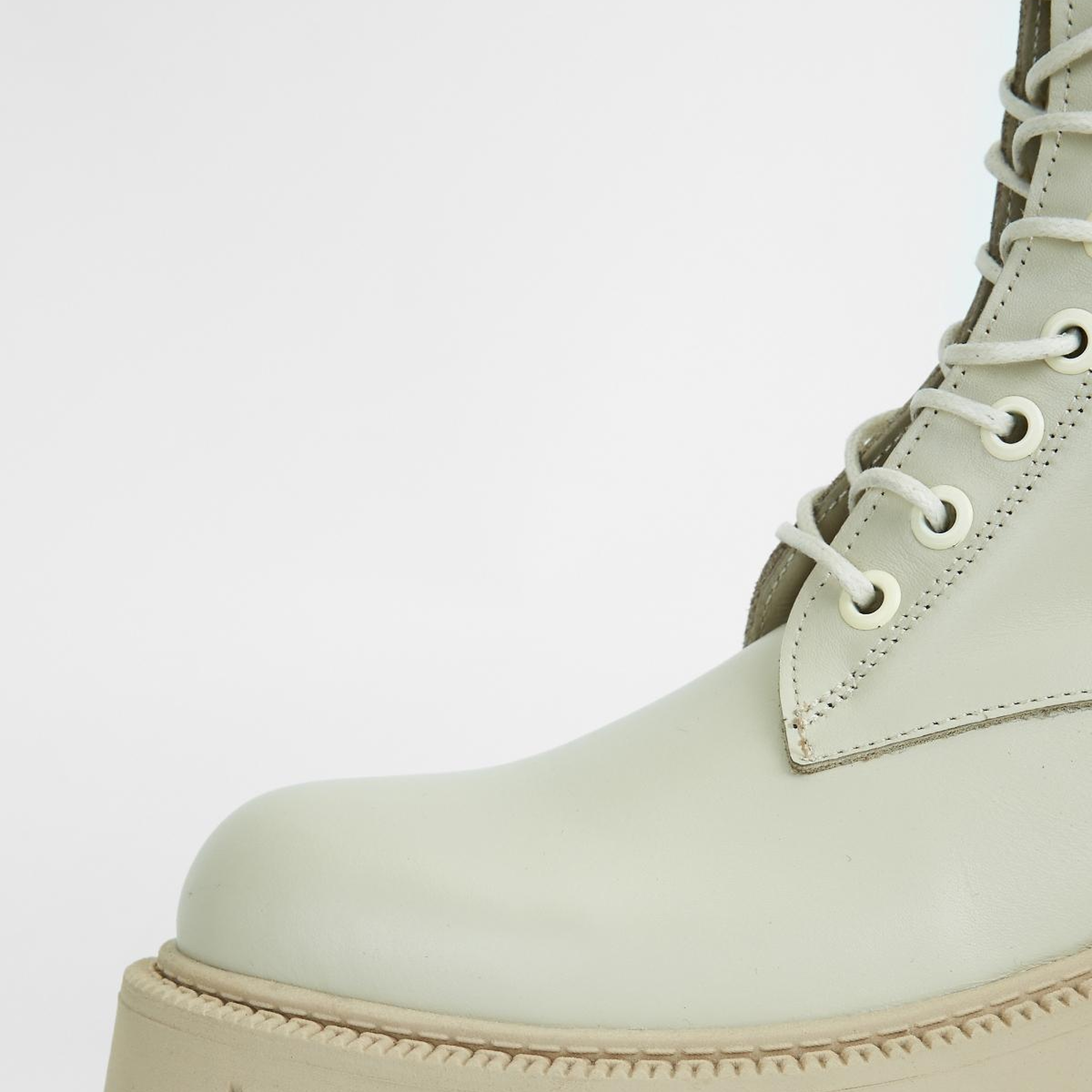 Valmenti Kadın Hakiki Deri Bej Düz Bot