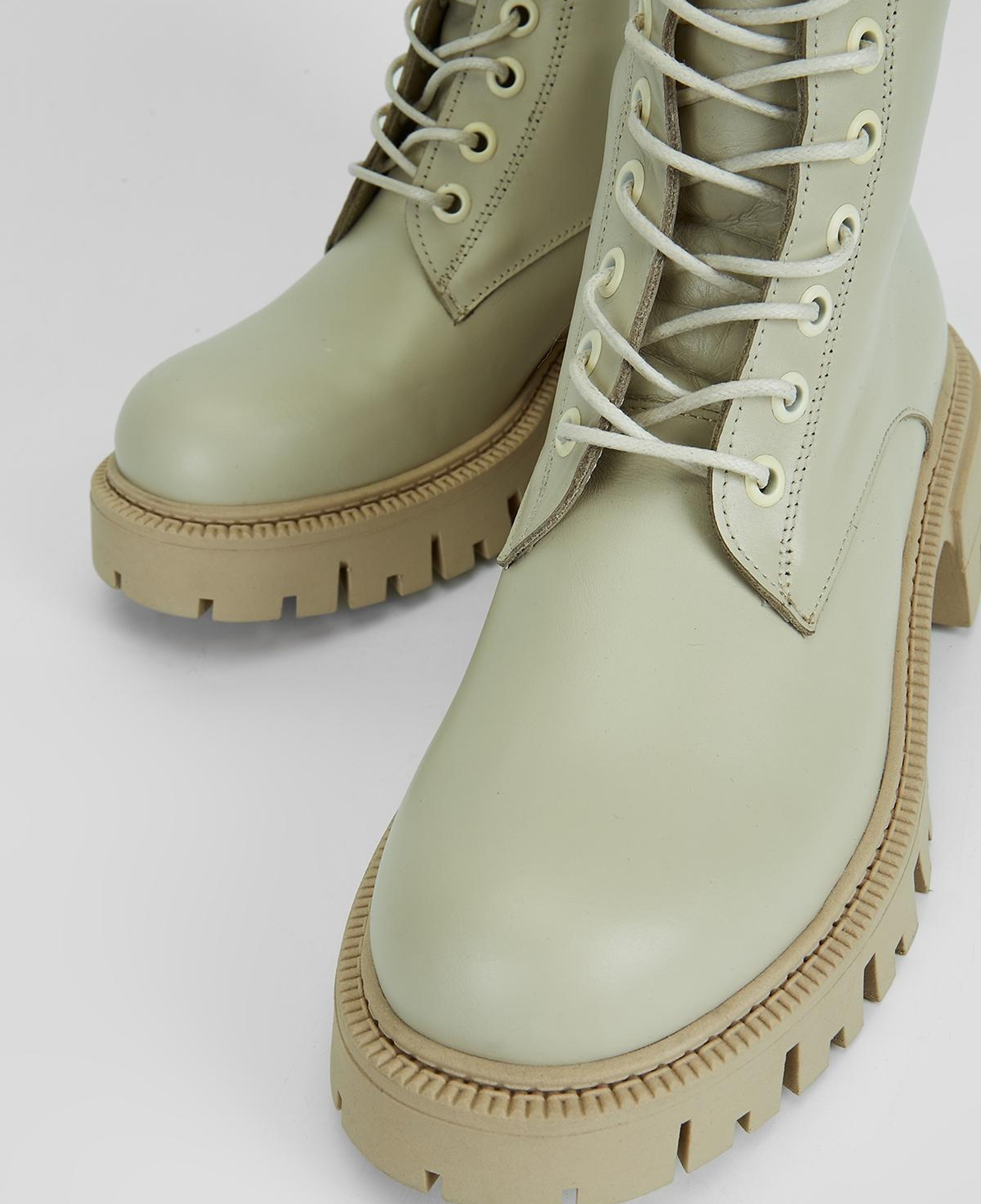 Valmenti Kadın Hakiki Deri Bej Düz Bot