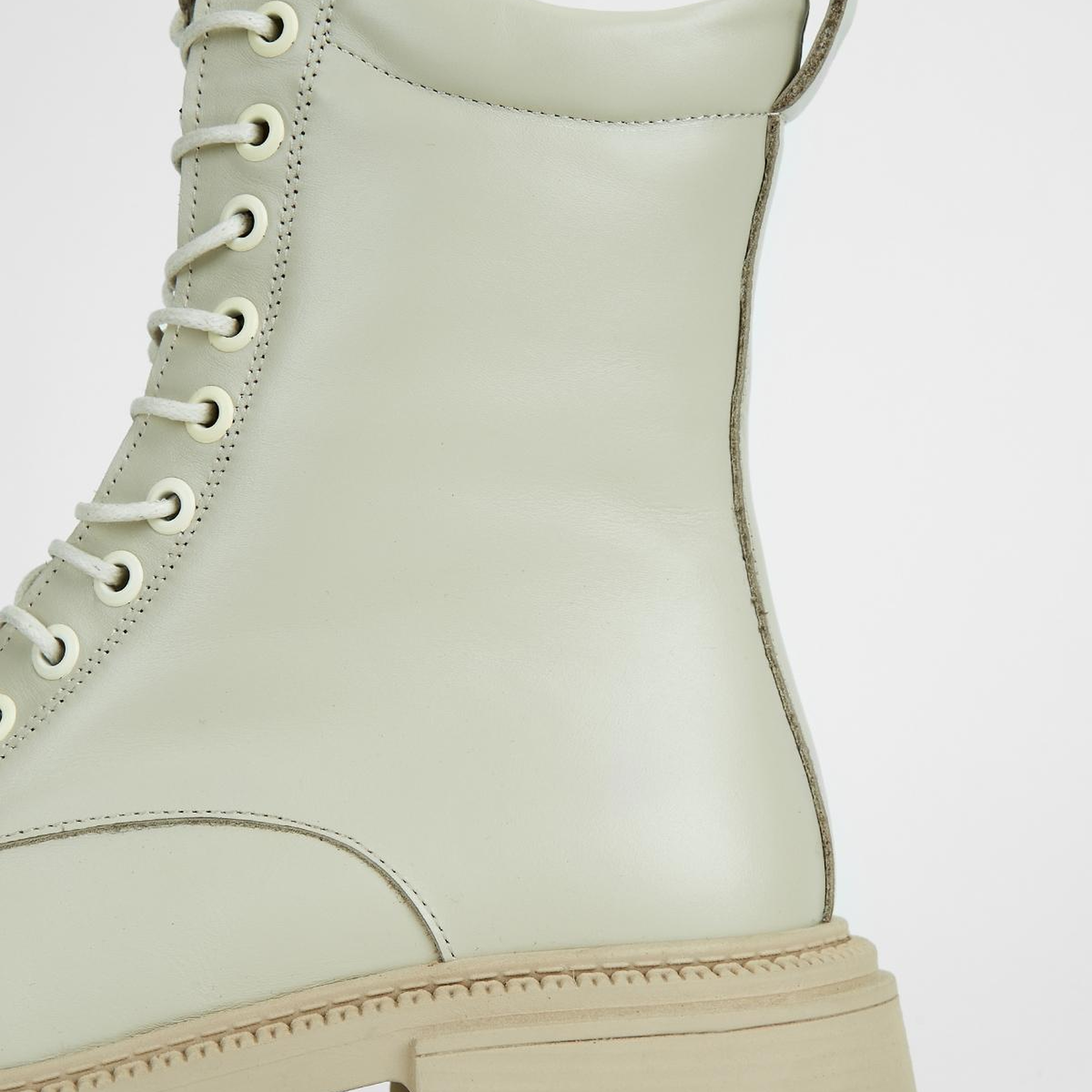 Valmenti Kadın Hakiki Deri Bej Düz Bot