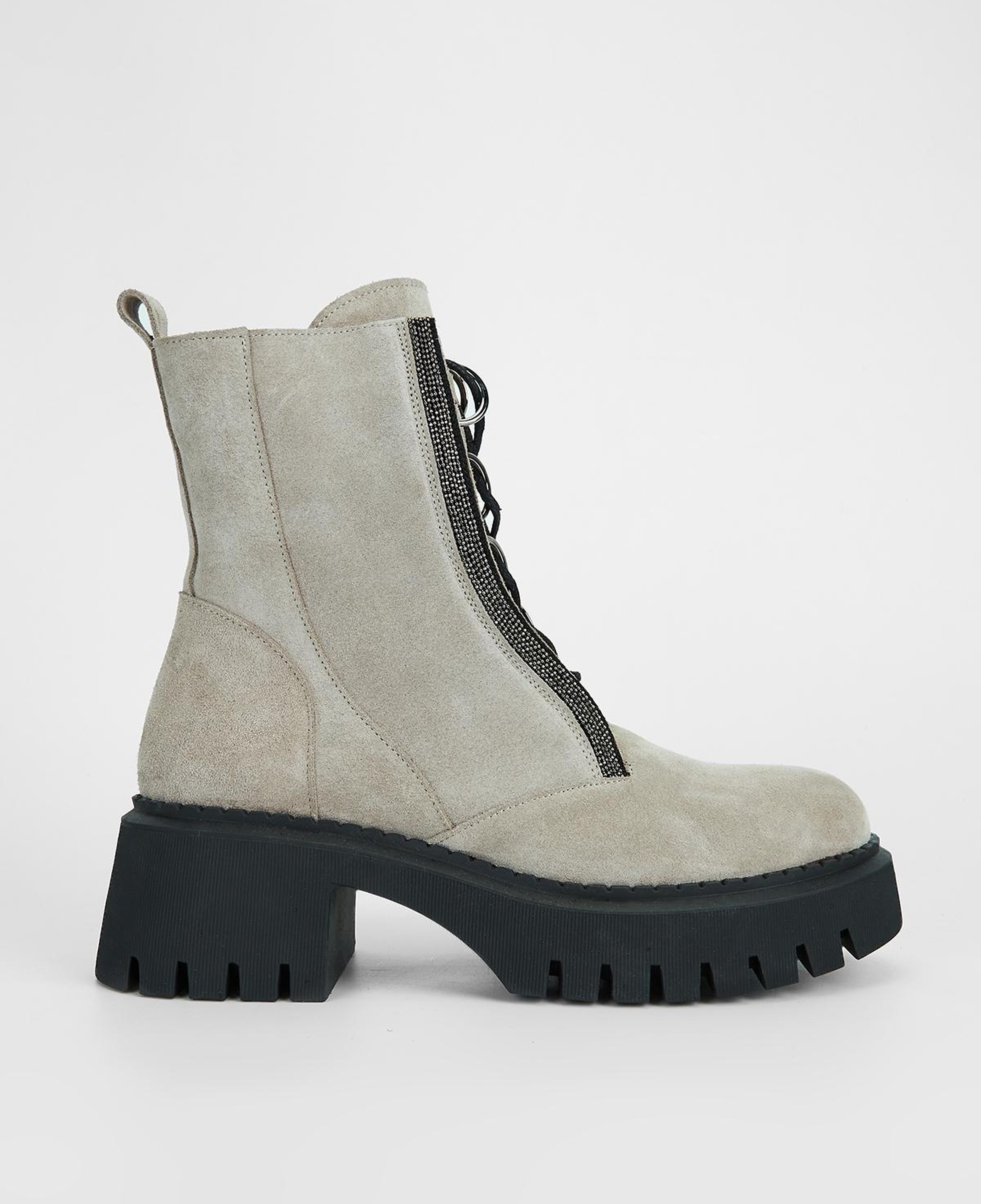 Valmenti Kadın Hakiki Deri Bej Süet Topuklu Bot